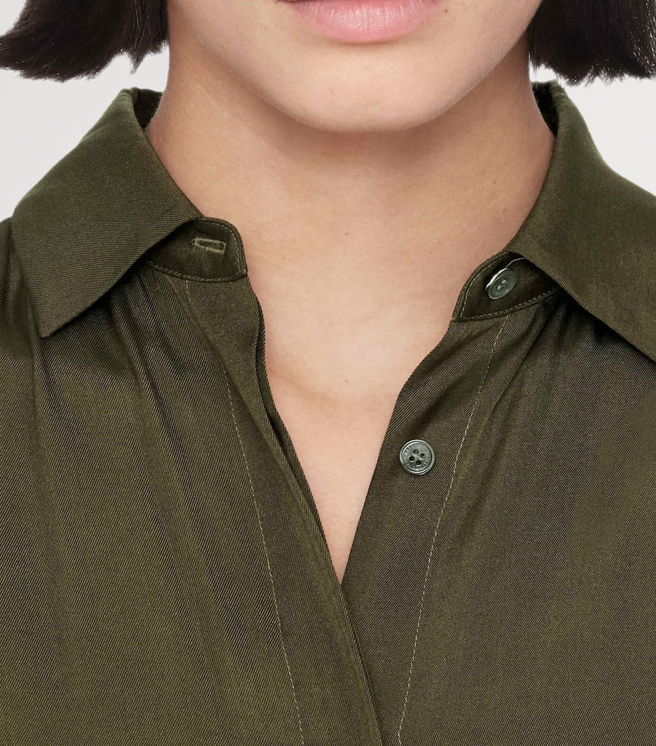 AllSaints Womens Noora Shirt Dress Washed Khaki Image 5