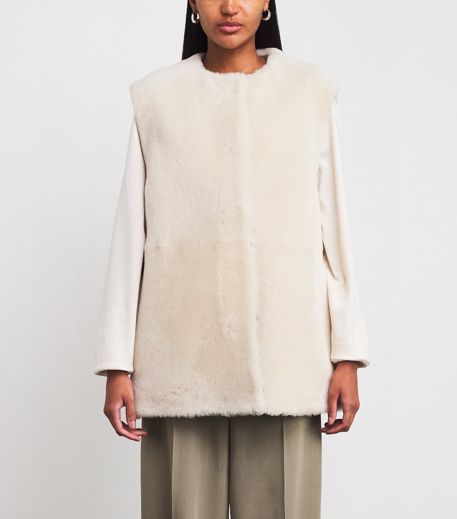 Shearling Gilet 116 ECRU Image 3
