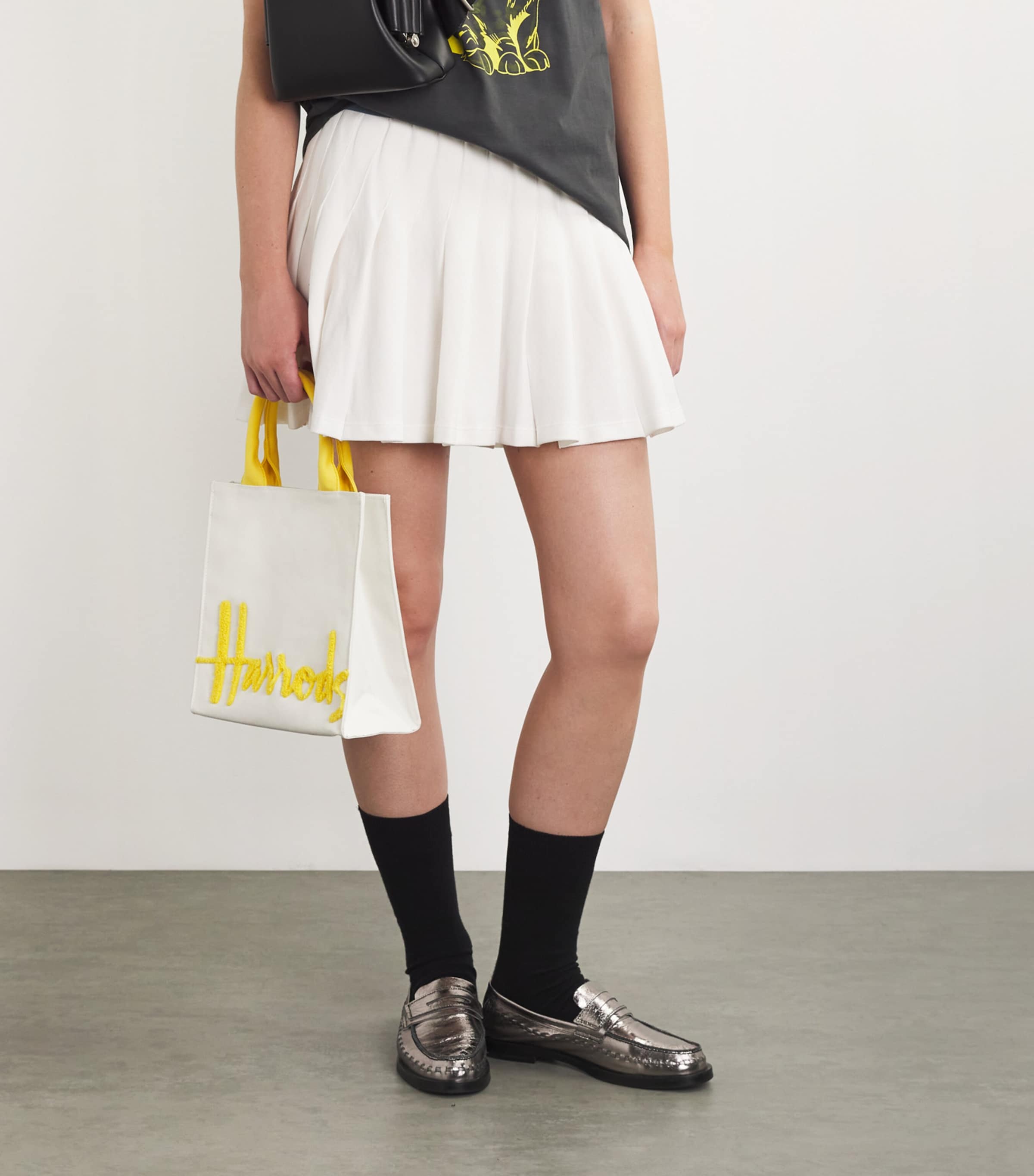 Small Cotton Logo Tote Bag YELLOW Image 5