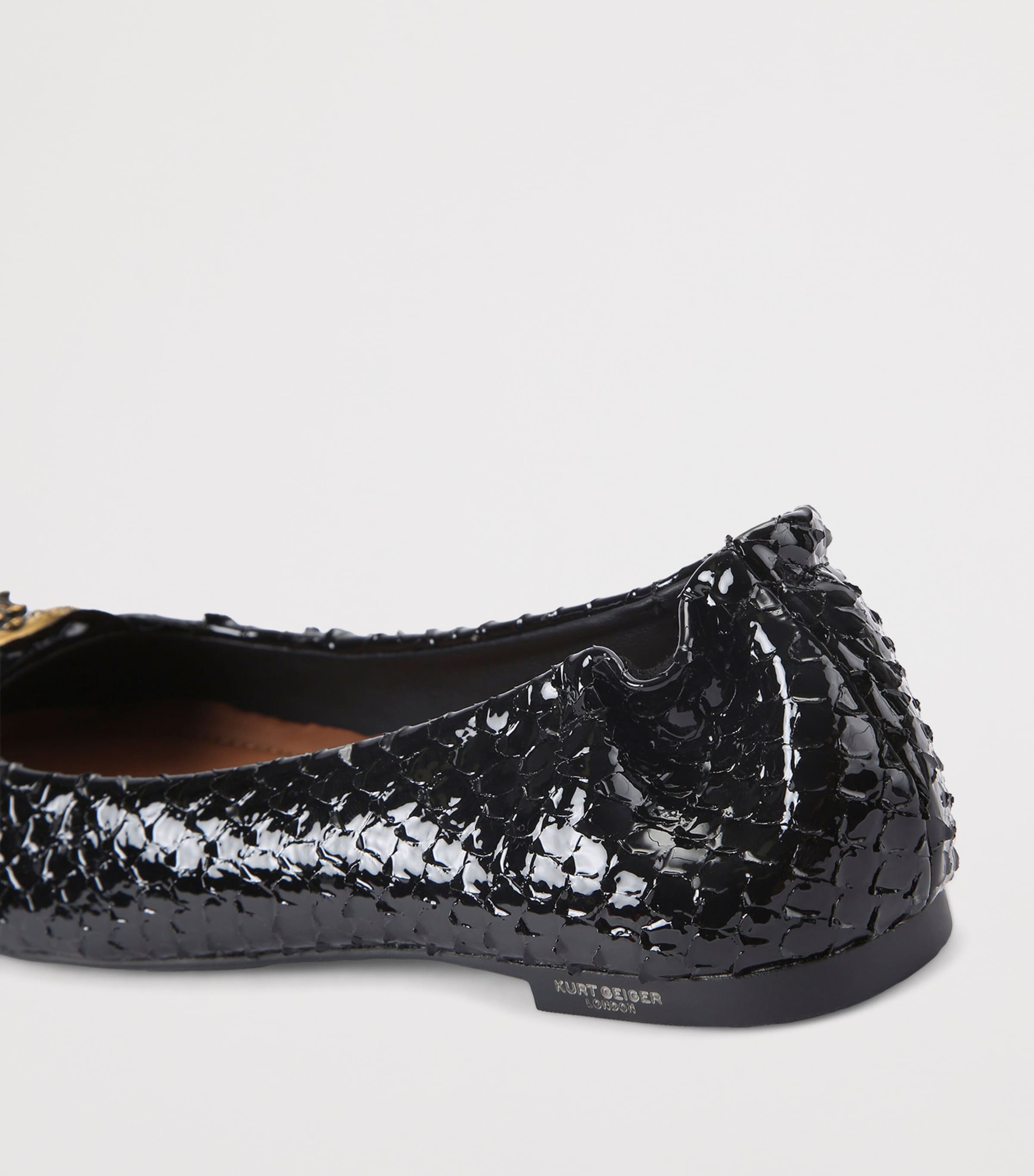 Leather Chelsea Ballet Flats BLACK Image 2