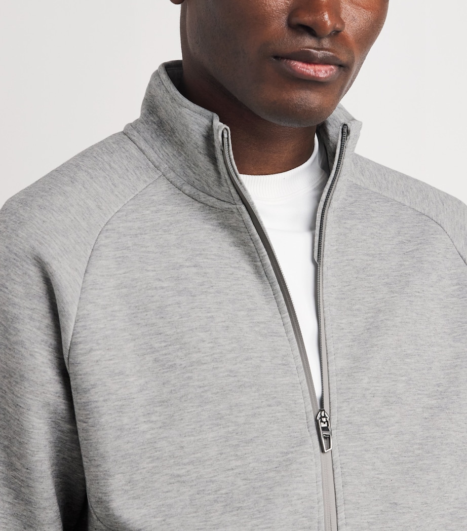 Double Knit Zip-Up Jacket ANDOVER HEATHER Image 6