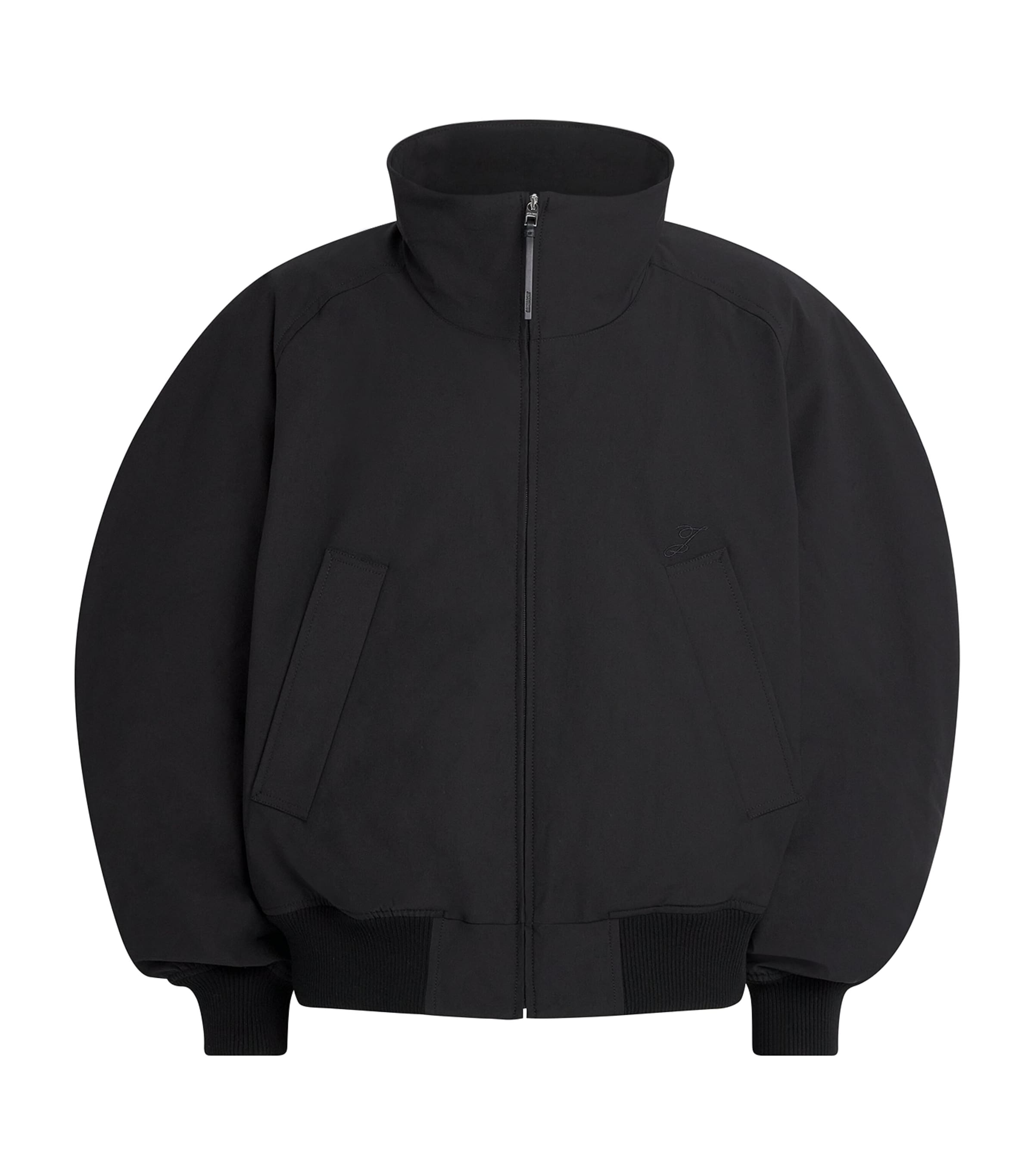 Jacquemus Mens Black Aero Oversized Shell Bomber Jacket In Black