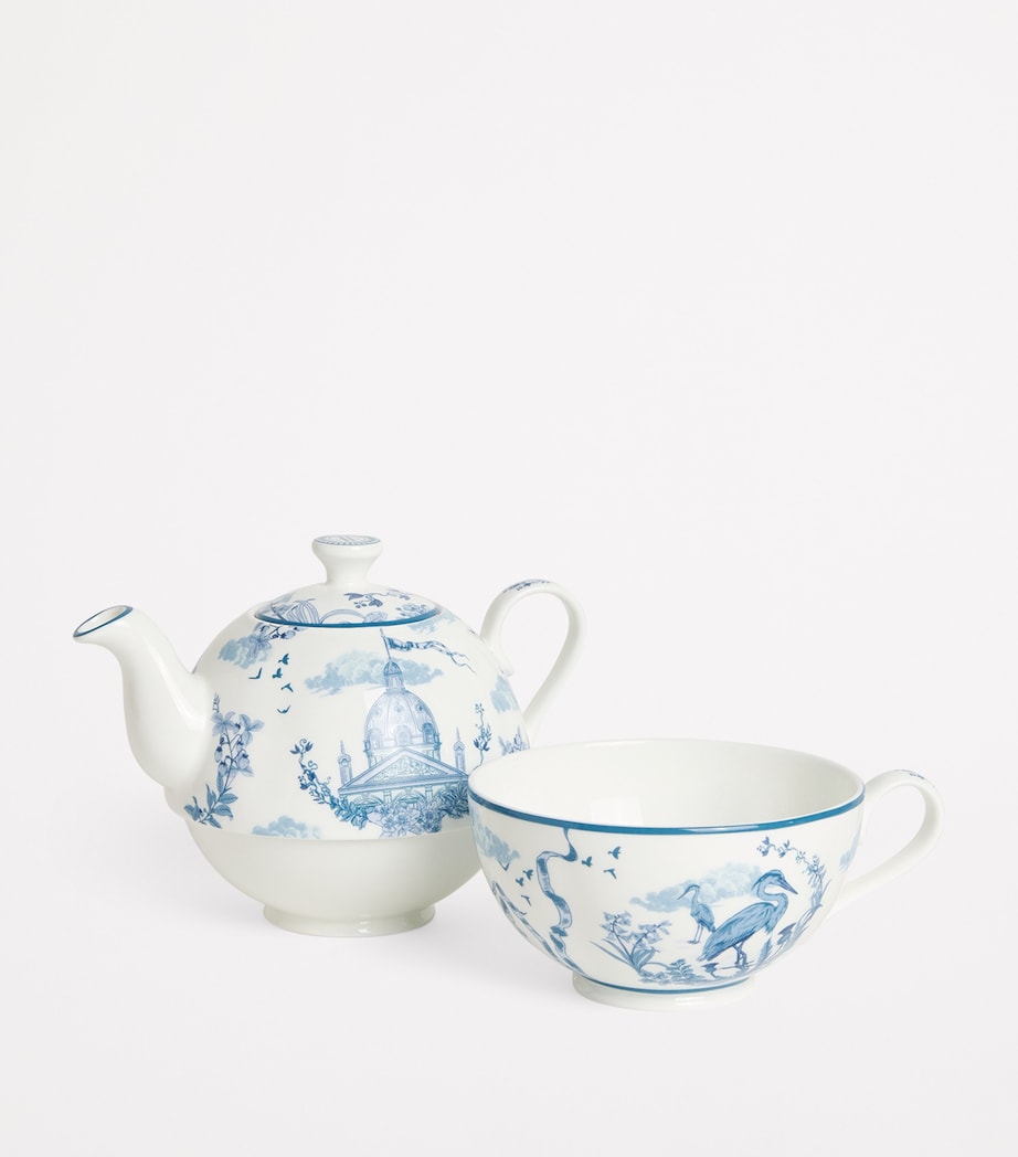 Bone China Toile Tea for One Set BLUE Image 3