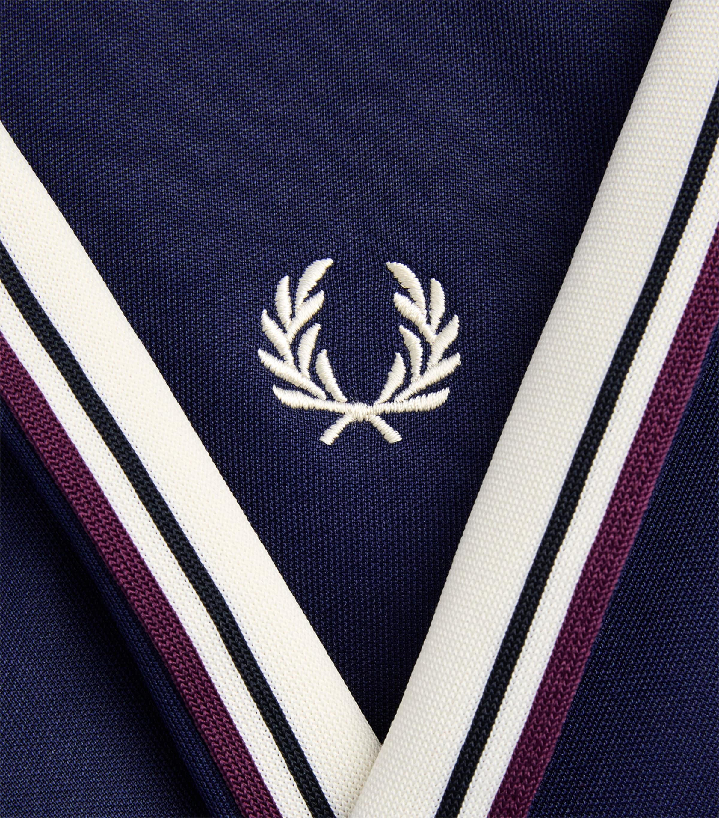 Fred Perry Mens Embroidered Taped Track Jacket Twilight Na Image 6