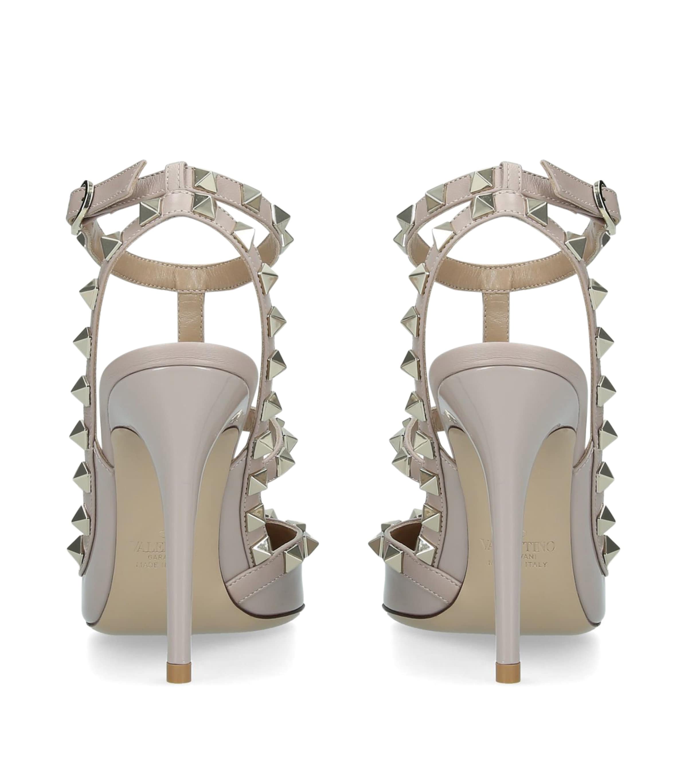 Leather Rockstud Pumps 100 NUDE Image 5