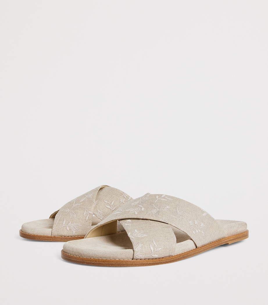 Embroidered Crossover Slides SABBIA Image 3