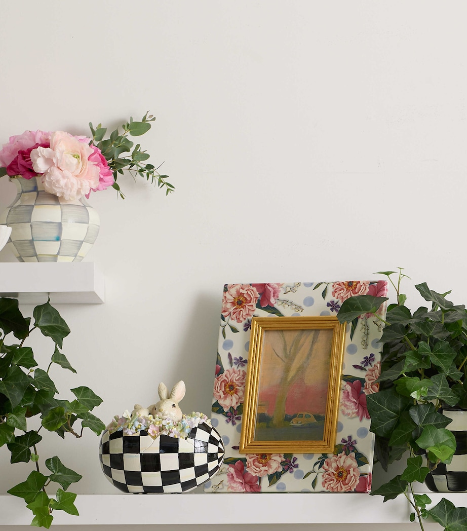 Large Sterling Check Vase (18cm) GREY Image 2