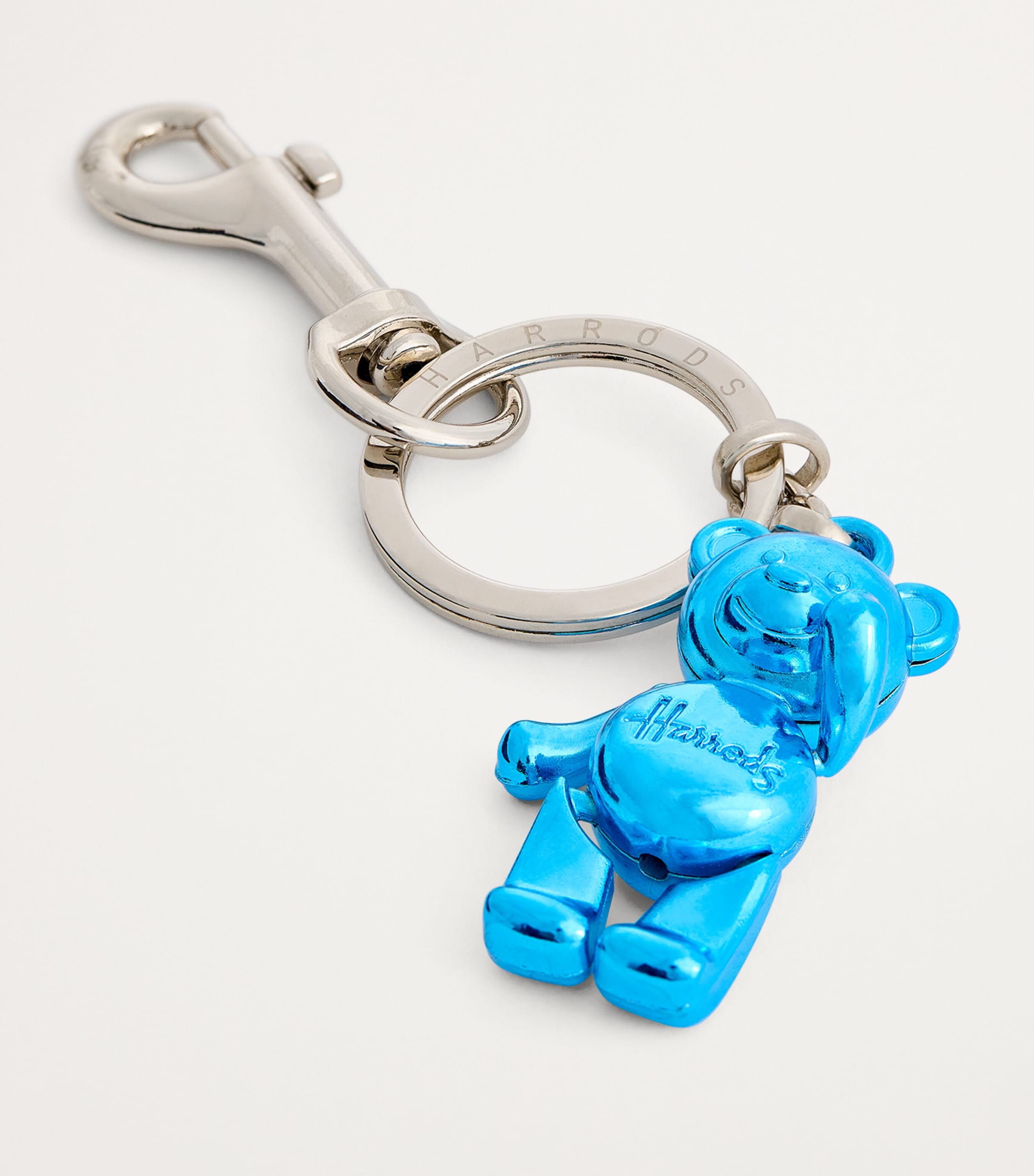 Harrods Jointed Bear Keyring Blue Image 2