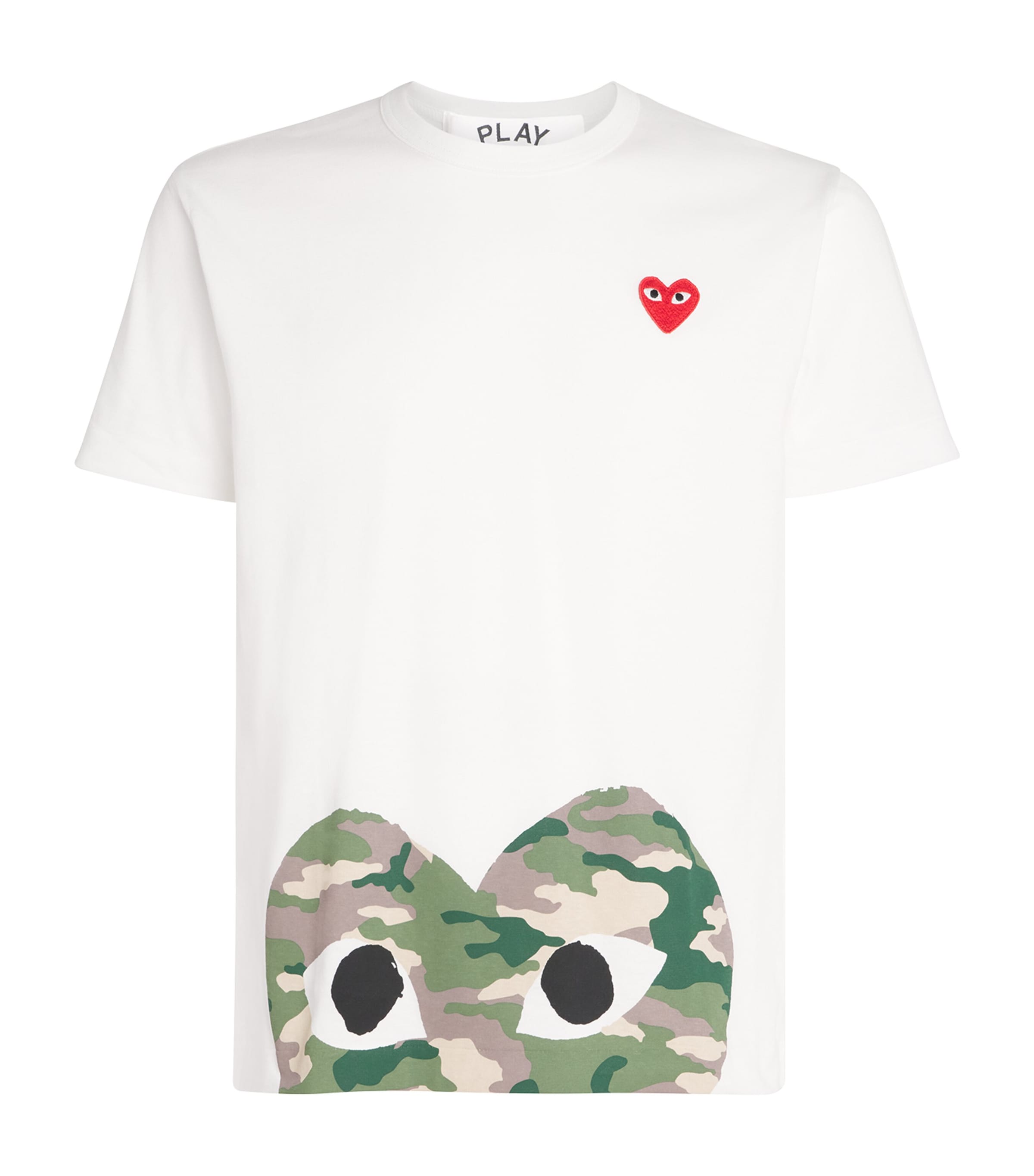 Camouflage Half Heart Logo T-Shirt 1 - WHITE Image 1