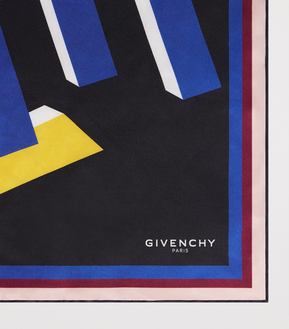 Givenchy Silk Logo Print Scarf Image 3