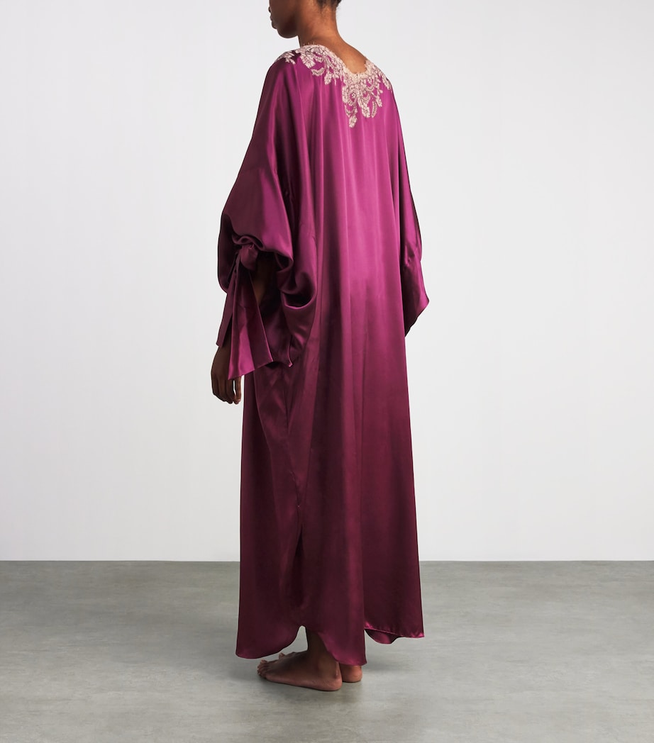 Silk Nana Boubou Kaftan PLUM/AUBERGINE Image 3