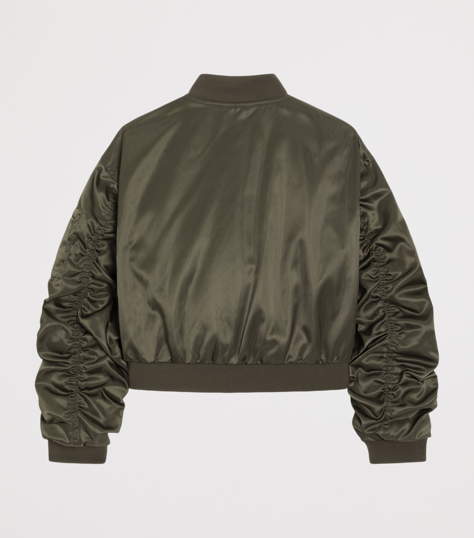 Dolce&Gabbana Kids Zip-Up Bomber Jacket (8-12+ Years) Grey Green Image 2