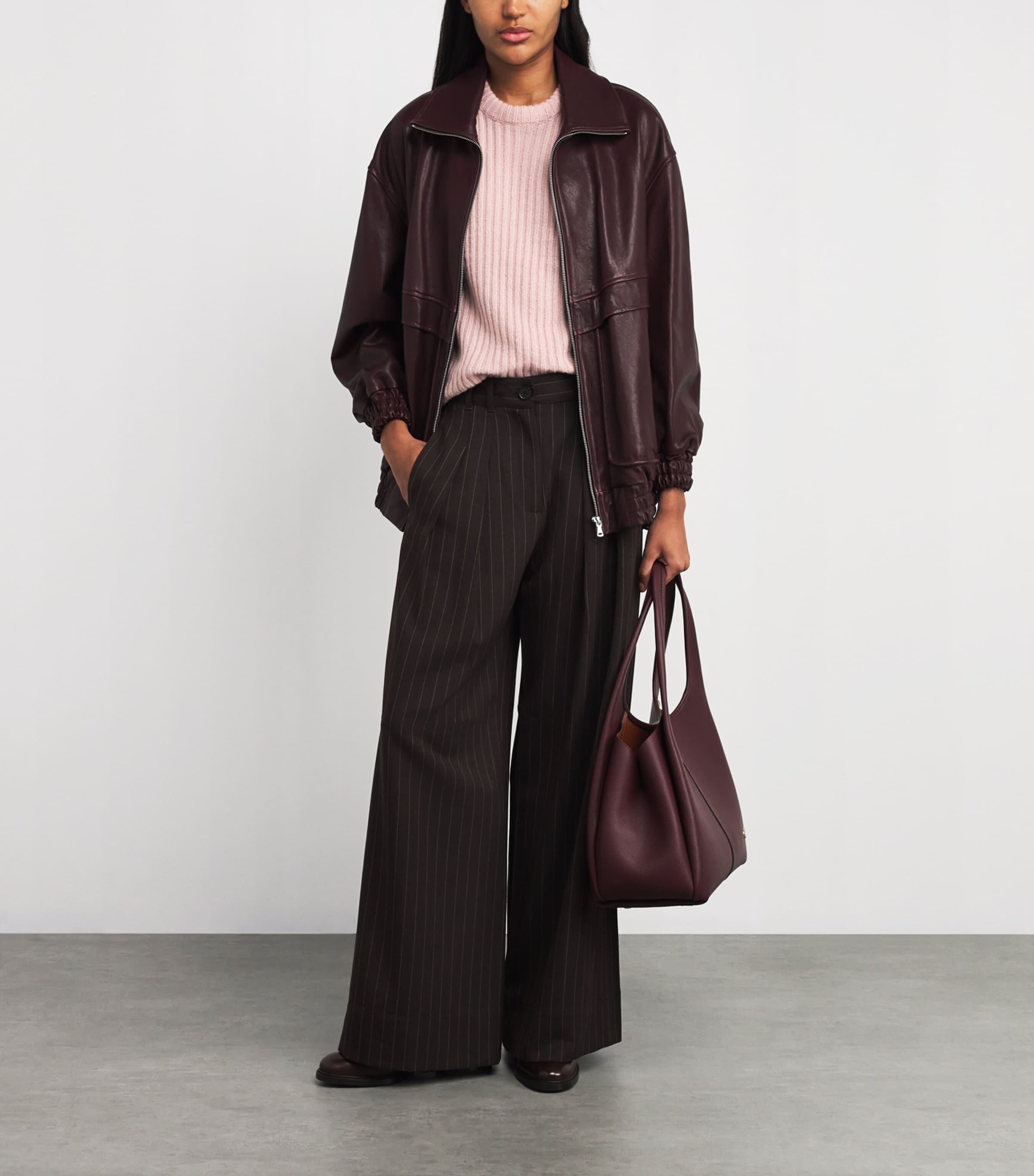 Merino Wool-Blend Lofty Sweater SMOKE PINK Image 2