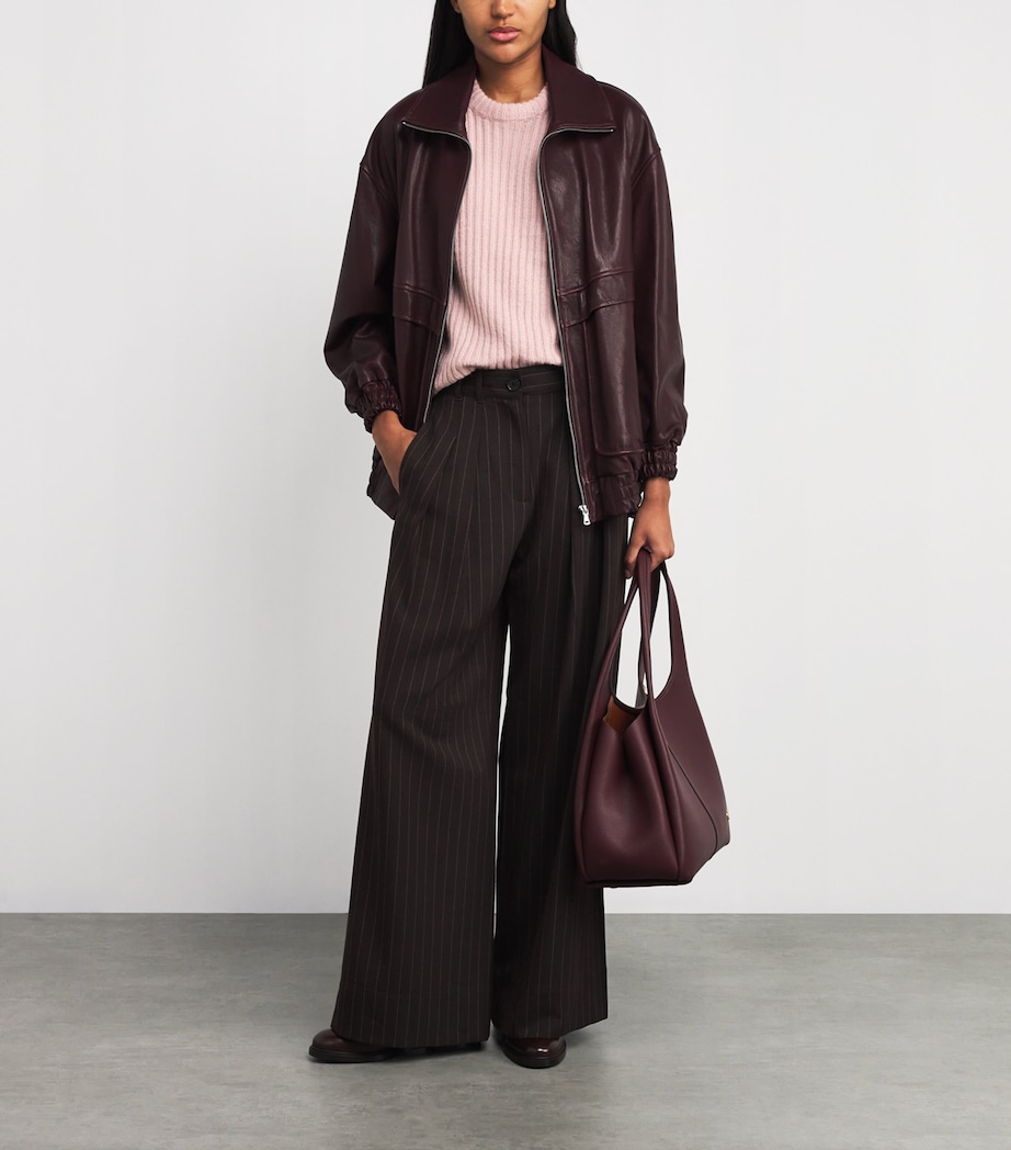 Merino Wool-Blend Lofty Sweater SMOKE PINK Image 2