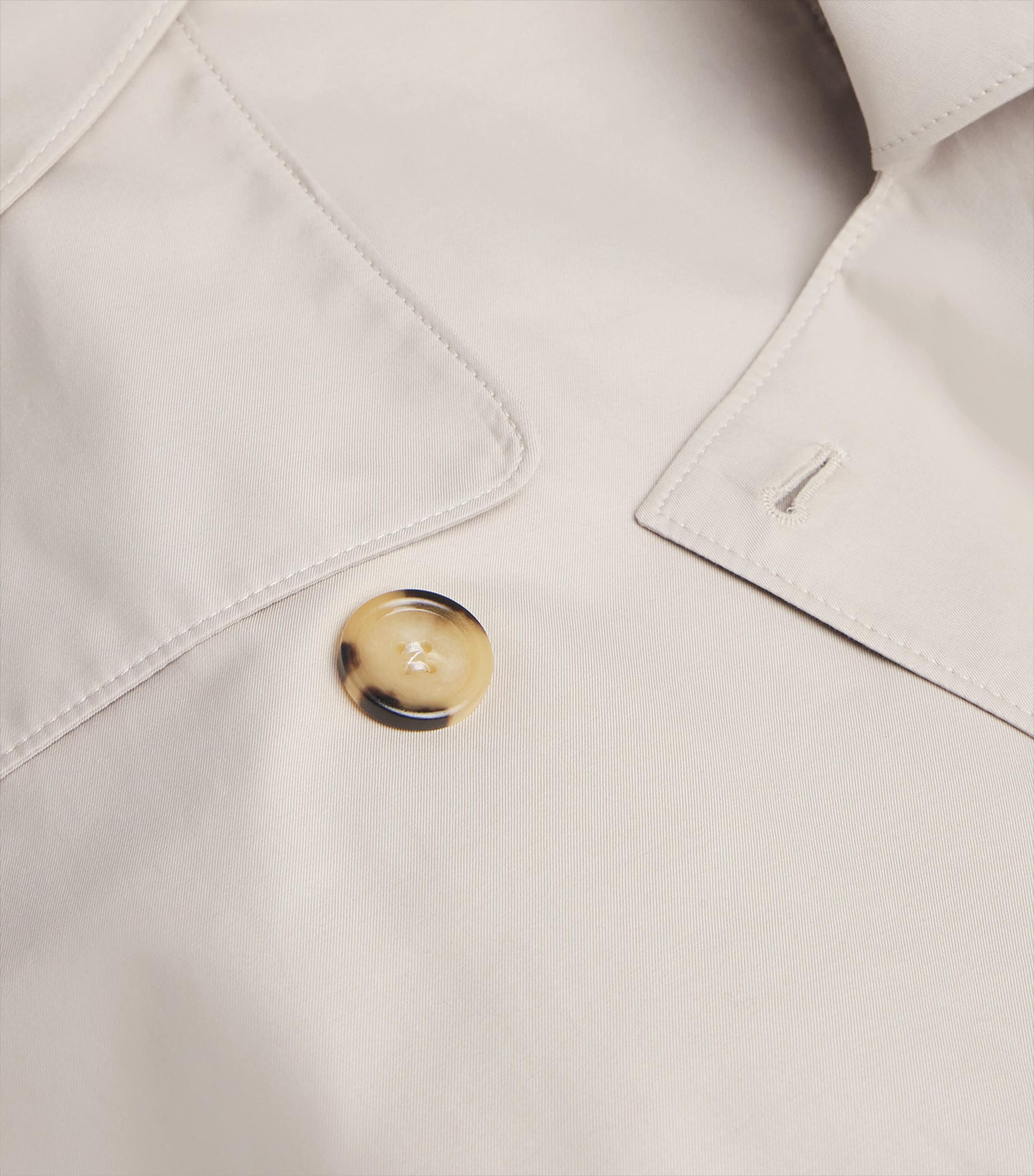 Cotton-Blend Trench Coat ECRU Image 5
