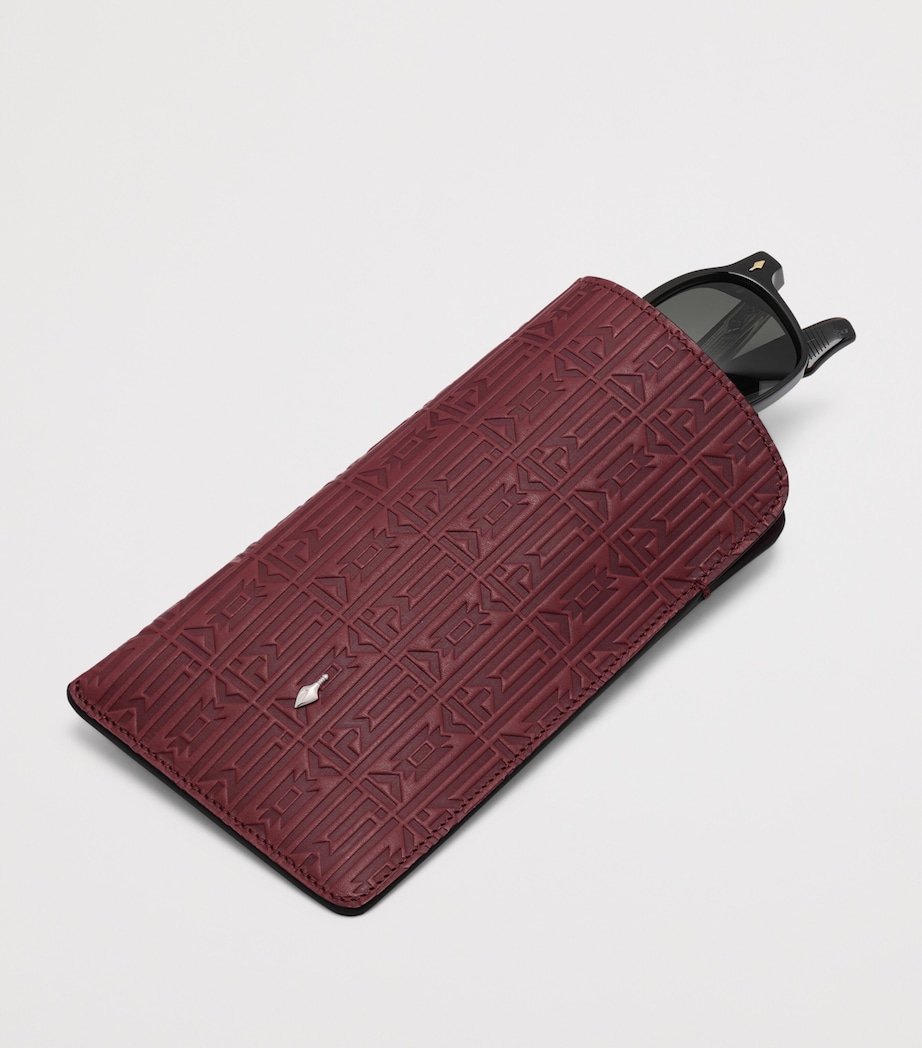 Jacques Marie Mage Leather Circa Sunglasses Slip Case Bordeaux Empire Image 3
