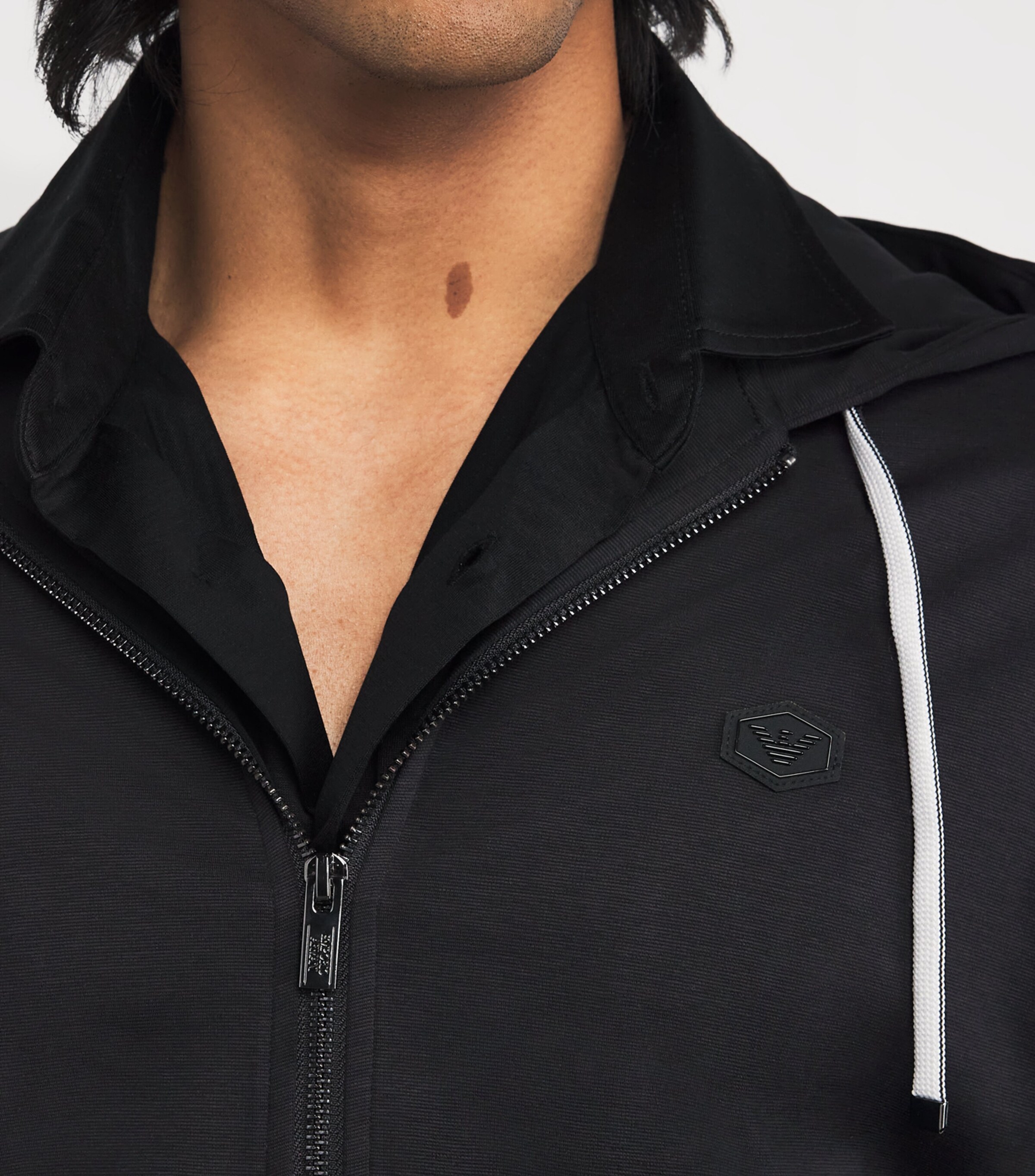 Ponte-Di-Roma Knit Zip-Up Hoodie 999 Image 6