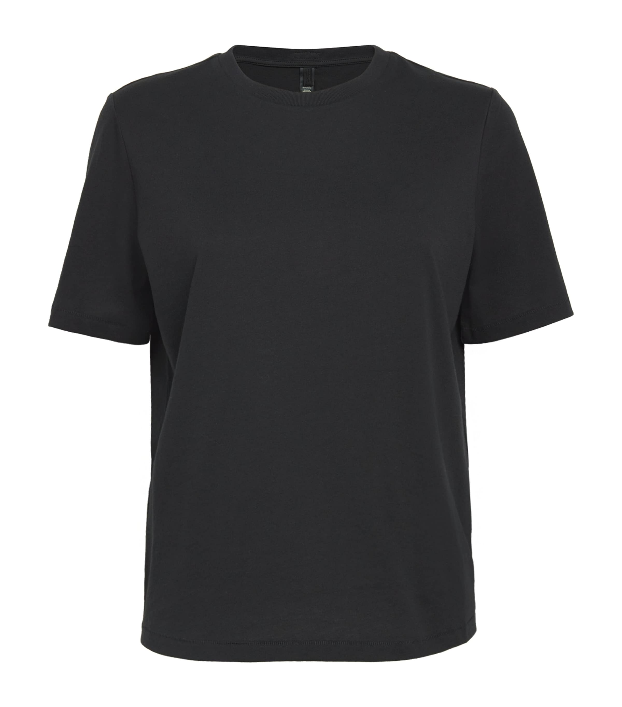 Shop Skims Cotton-blend Relaxed T-shirt In Black