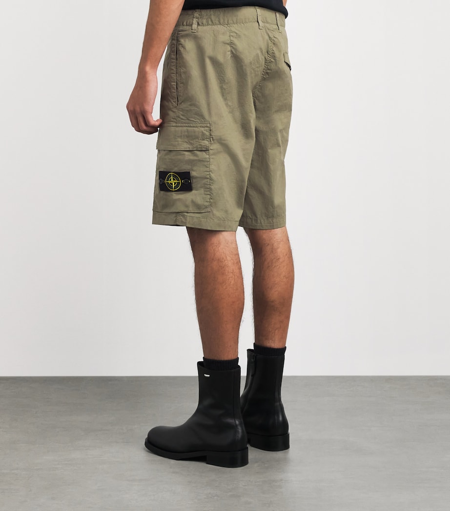 Cotton-Blend Logo Cargo Shorts V005G Image 4
