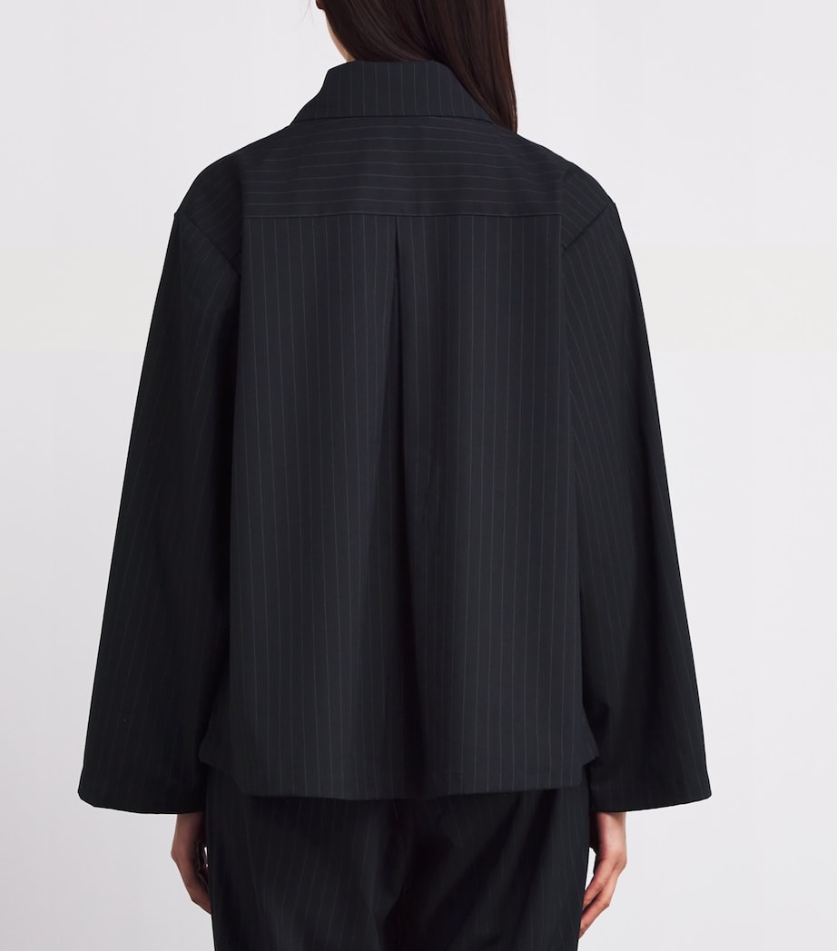 Stylein Womens Pinstripe Brenly Shirt Navy Pinstripe Image 4