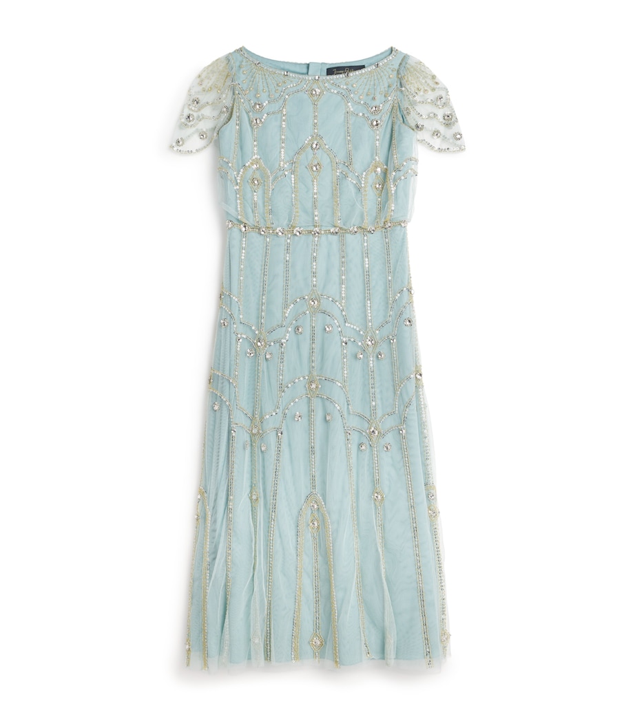 Tulle Embellished Edie Dress (6-14 Years) 1016 HAZE Image 1