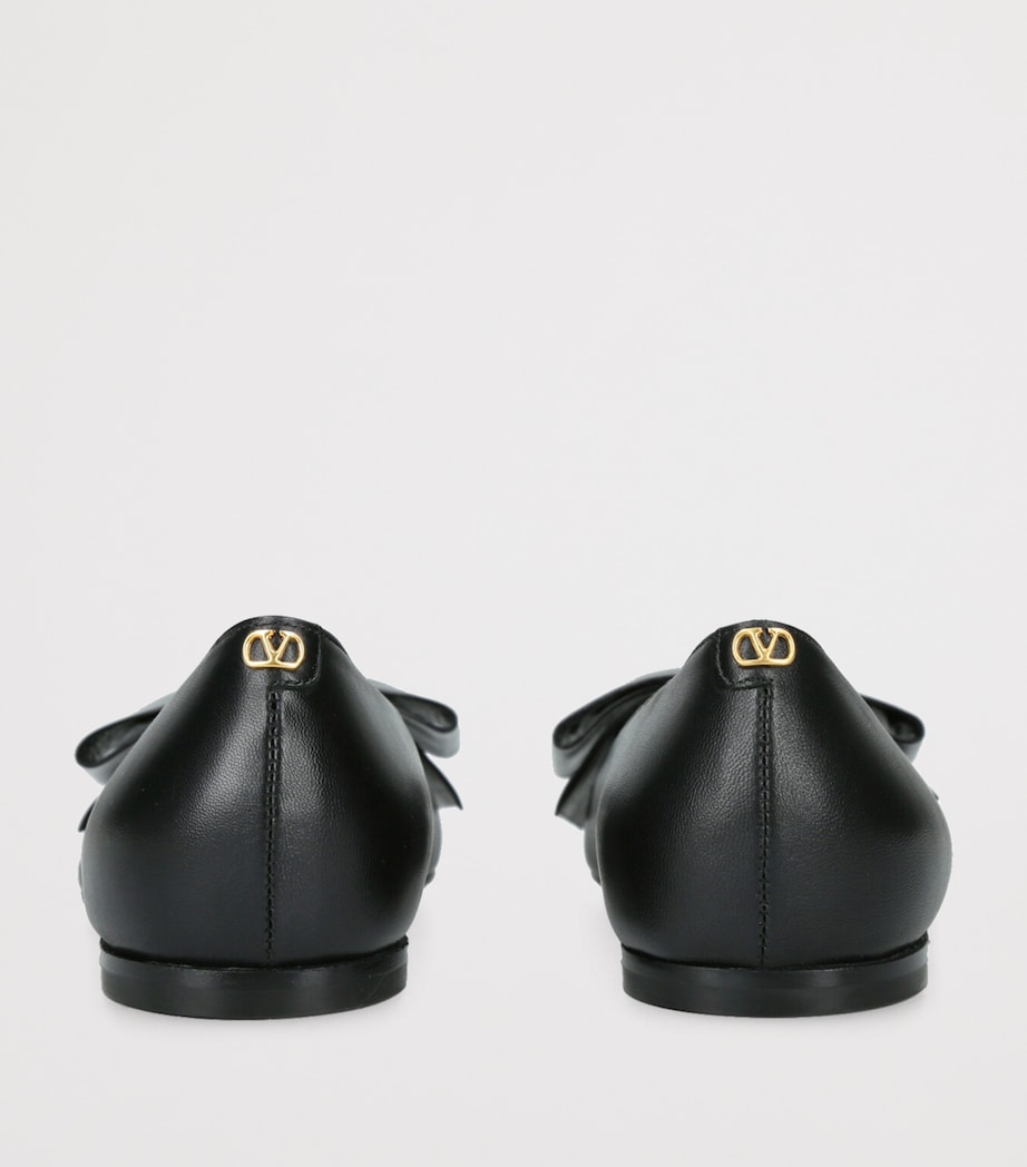 Valentino Garavani Leather Bowow Ballet Flats Black/comb Image 2