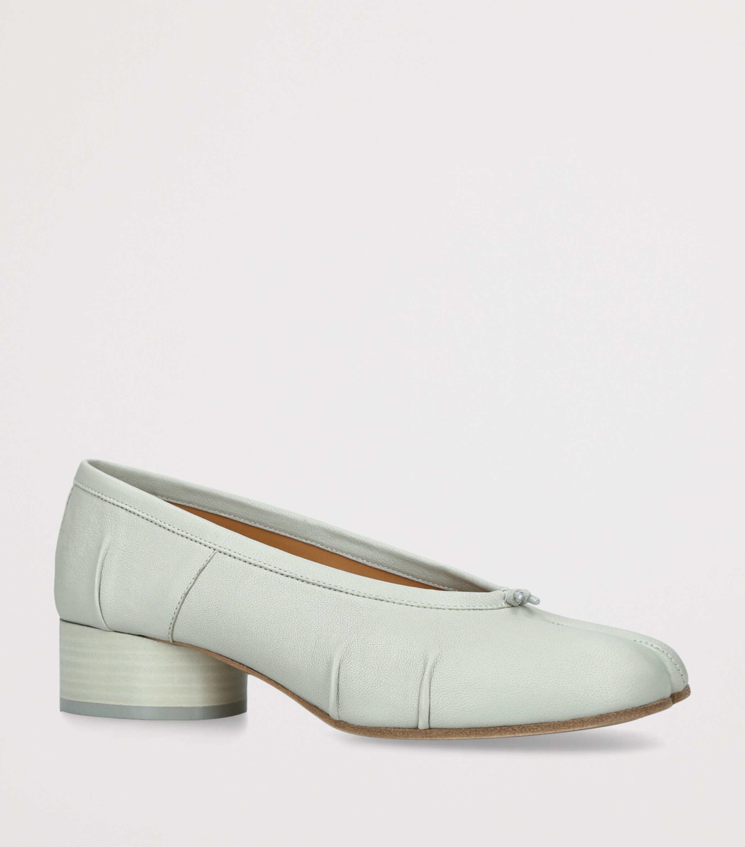 Maison Margiela Leather Tabi Ballerina Pumps 30 Bone Image 3