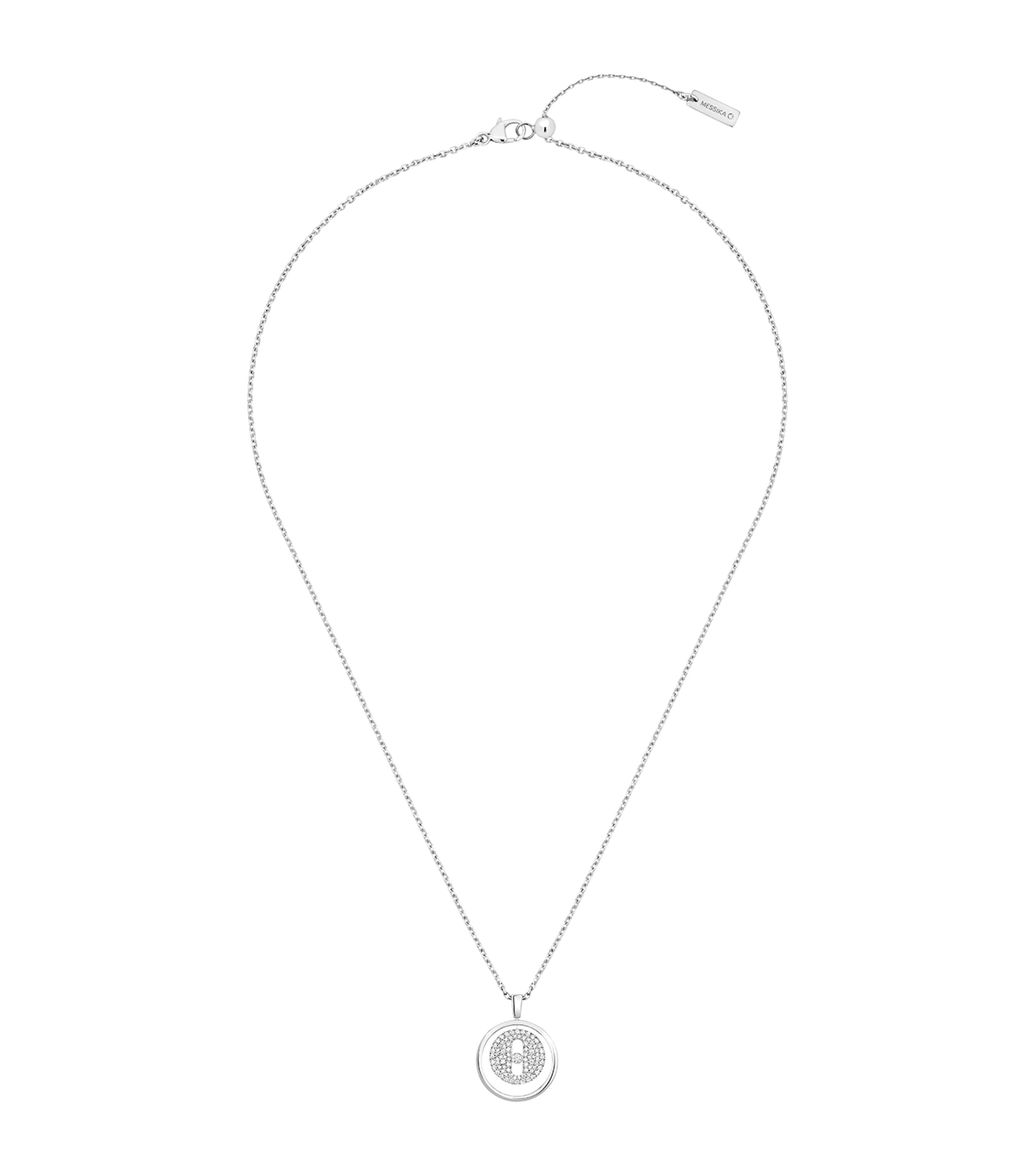 White Gold and Diamond Lucky Move Necklace WHITE GOLD Image 1