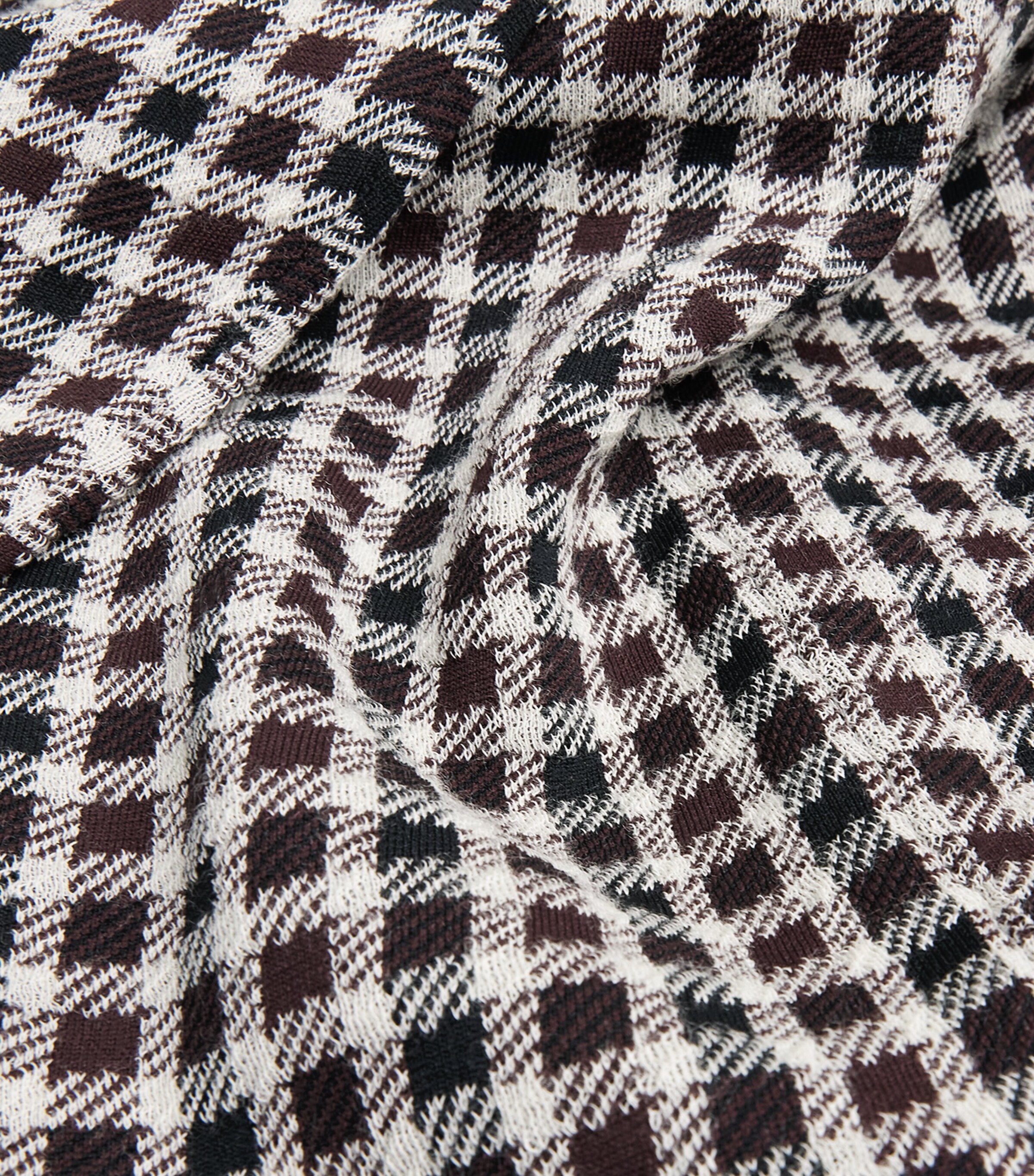 Jil Sander Mens Knitted Check Shirt Dark Grey Image 5