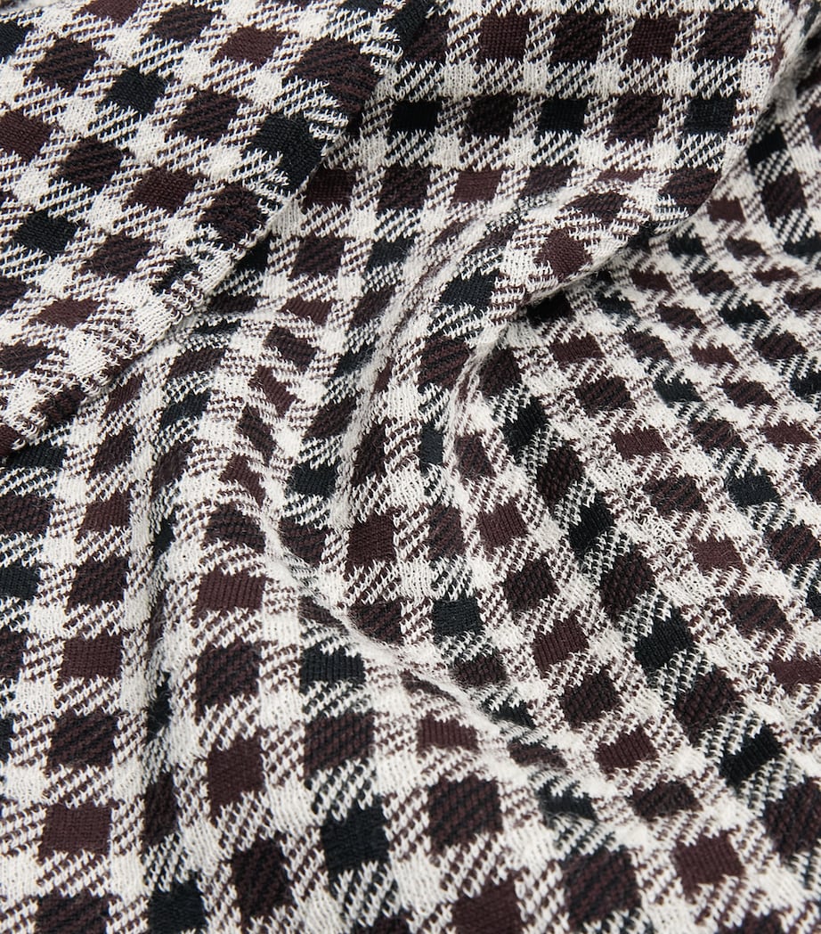 Knitted Check Shirt DARK GREY Image 5
