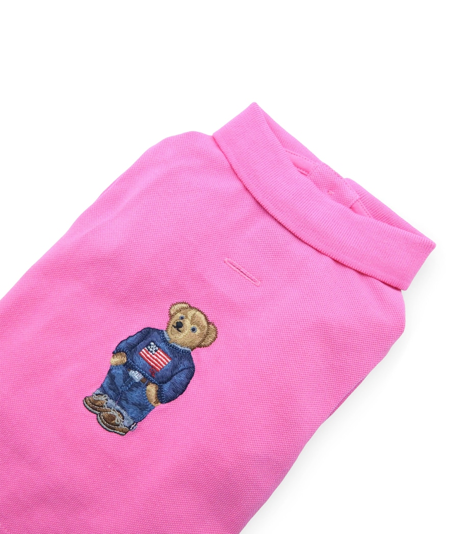Ralph Lauren Cotton Polo Bear Dog Shirt (XS) Baja Pink Image 3