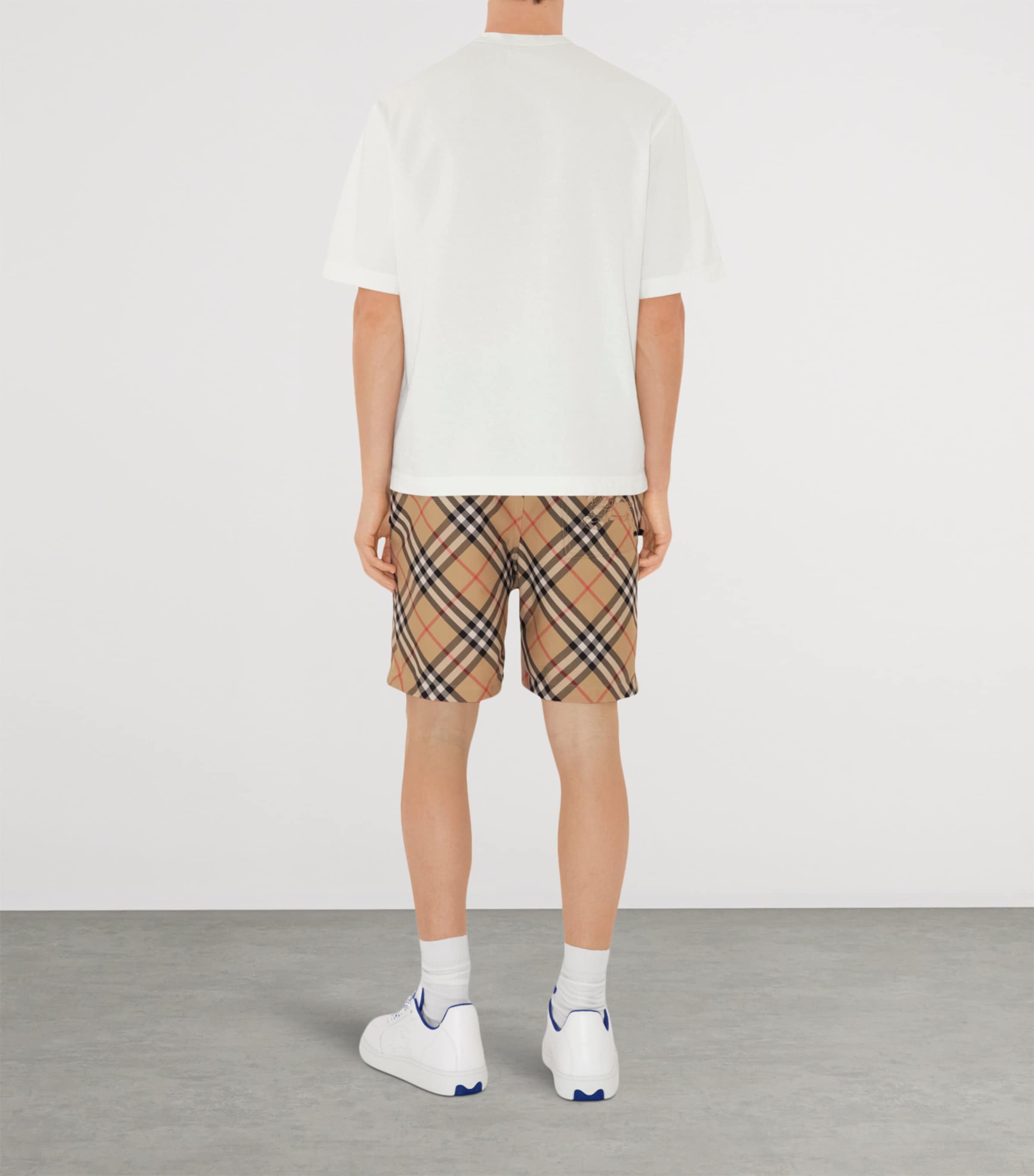 Woven Twill Check Shorts SAND IP CHECK Image 4