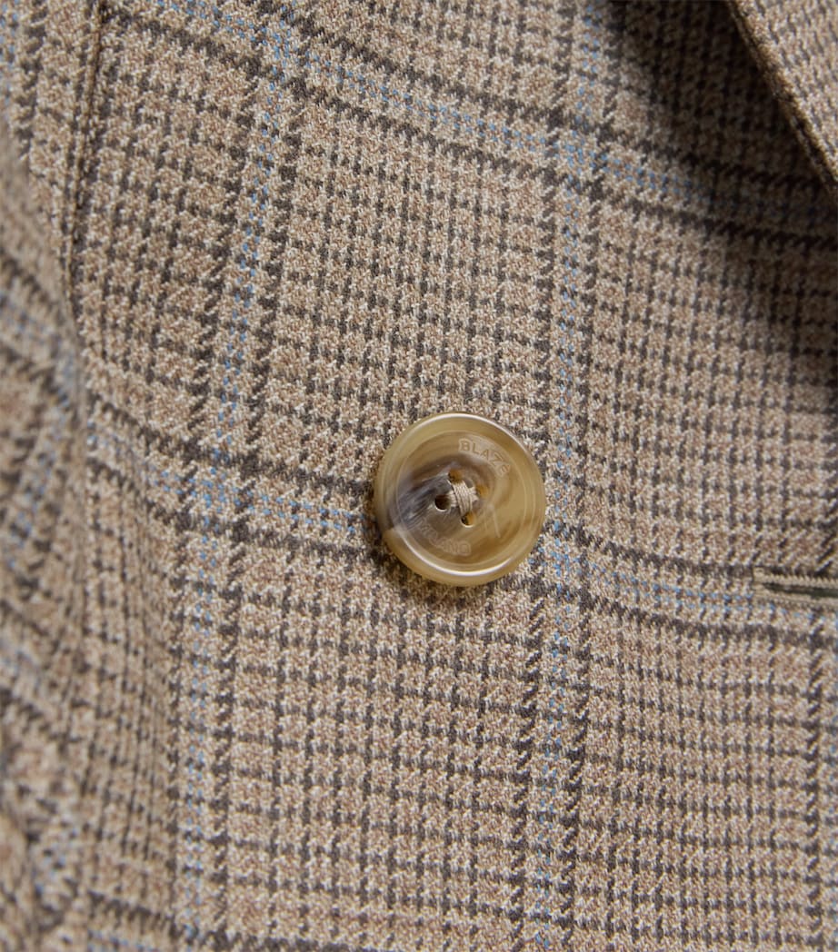 Blazé Milano Womens Virgin Wool Charmer Double-Breasted Blazer Beige Image 6