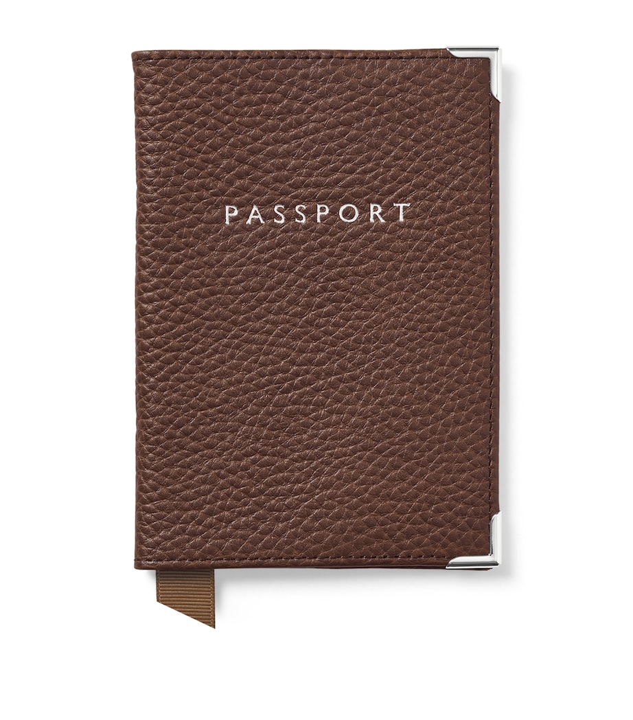 Leather Passport Cover TOBACCO Image 1