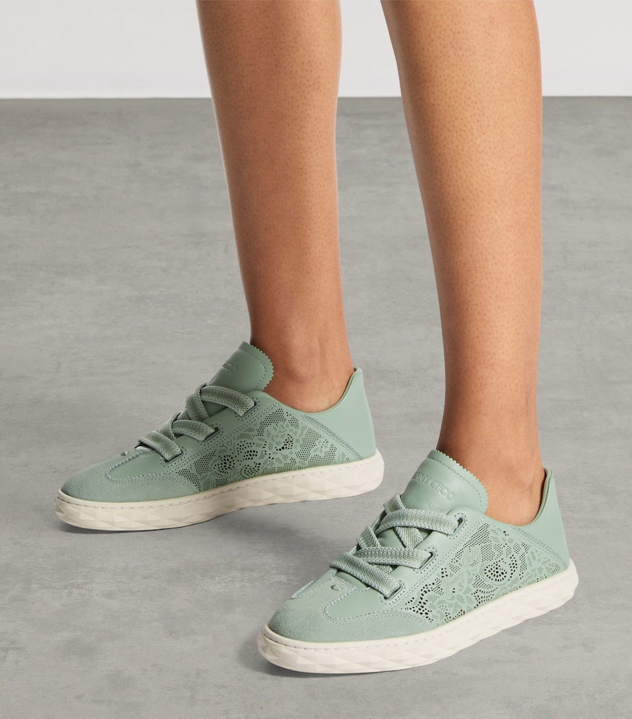 Jimmy Choo Diamond Light Flex Leather Sneakers V Verde Image 2