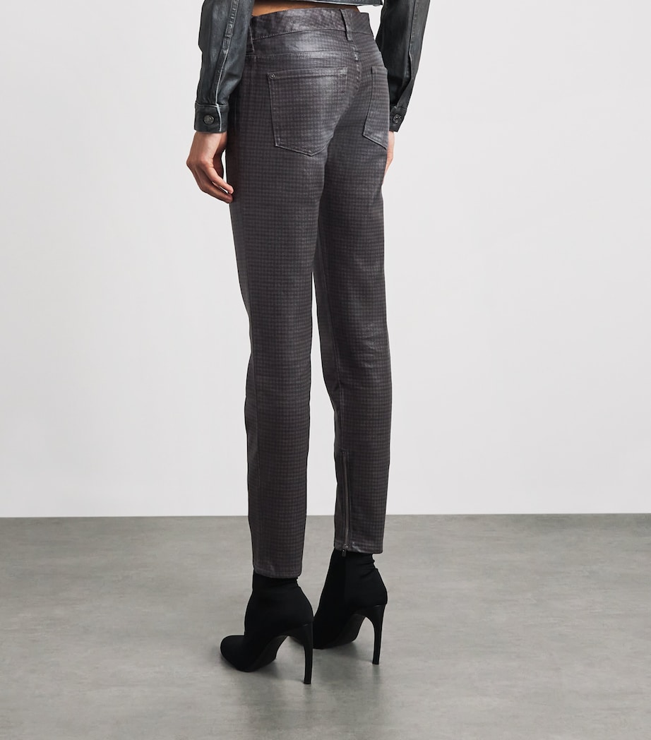 7 For All Mankind Womens Coated Y2K Skinny Jeans Grey Image 5