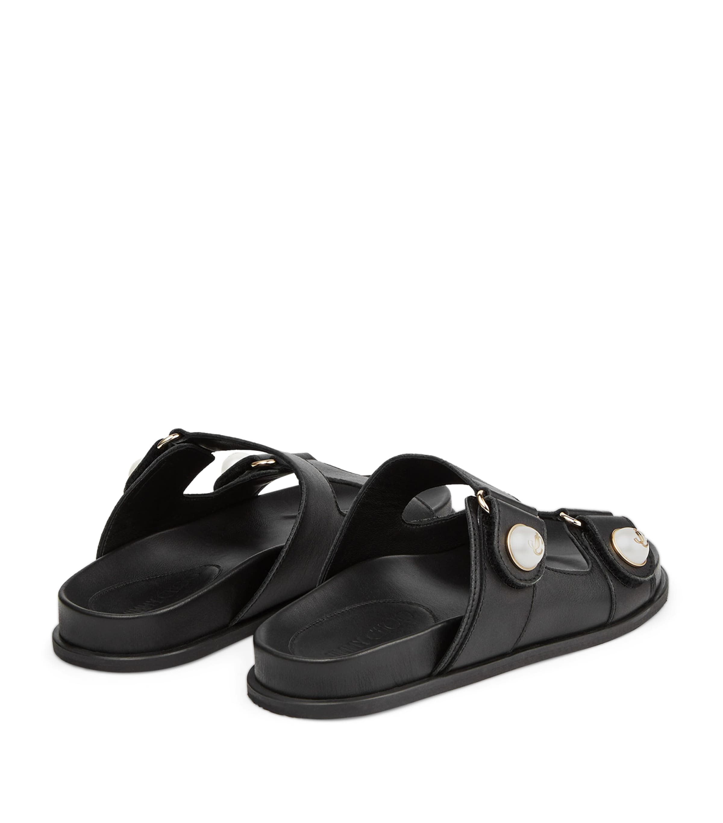 Fayence Leather Sandals BLACK Image 2