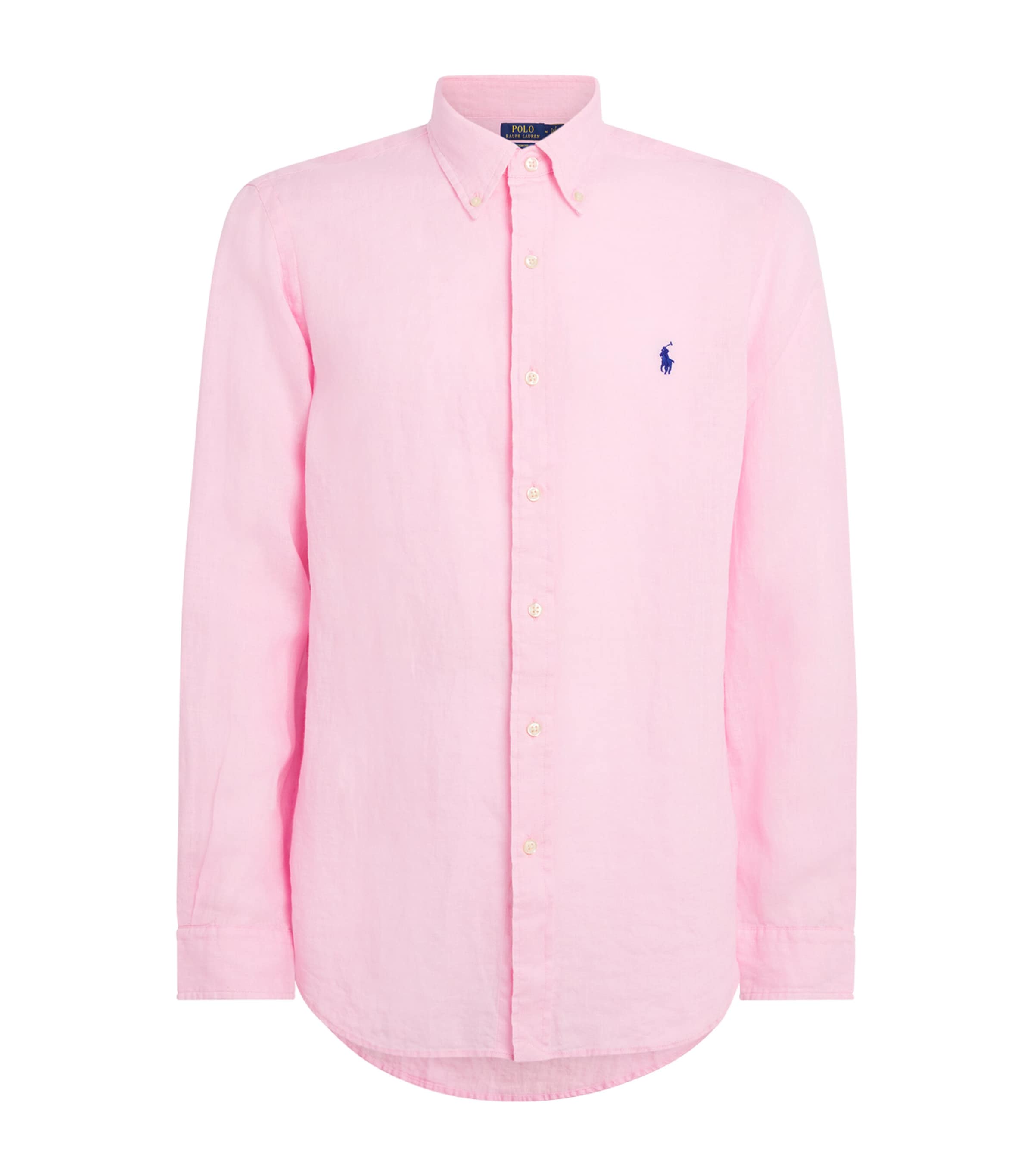 Polo Ralph Lauren Pink Linen Custom Fit Shirt | Harrods US