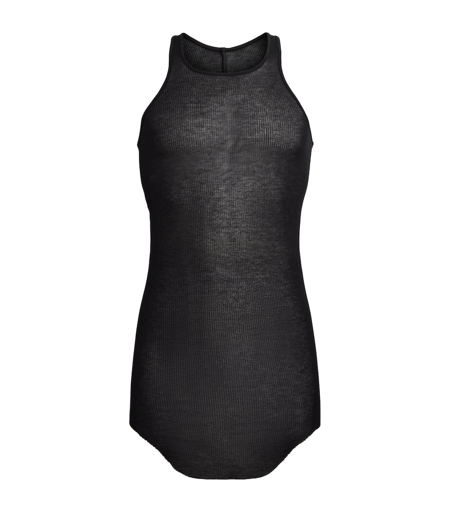 Rick Owens Mens Basic Ribbed Tank Top Black Image 1