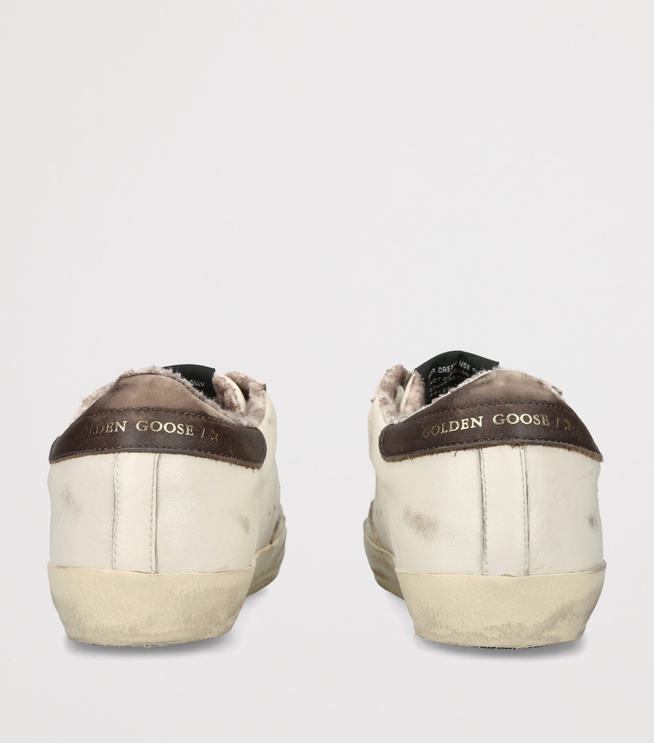 Golden Goose Womens Leather Super-Star Sneakers Cream Comb Image 4