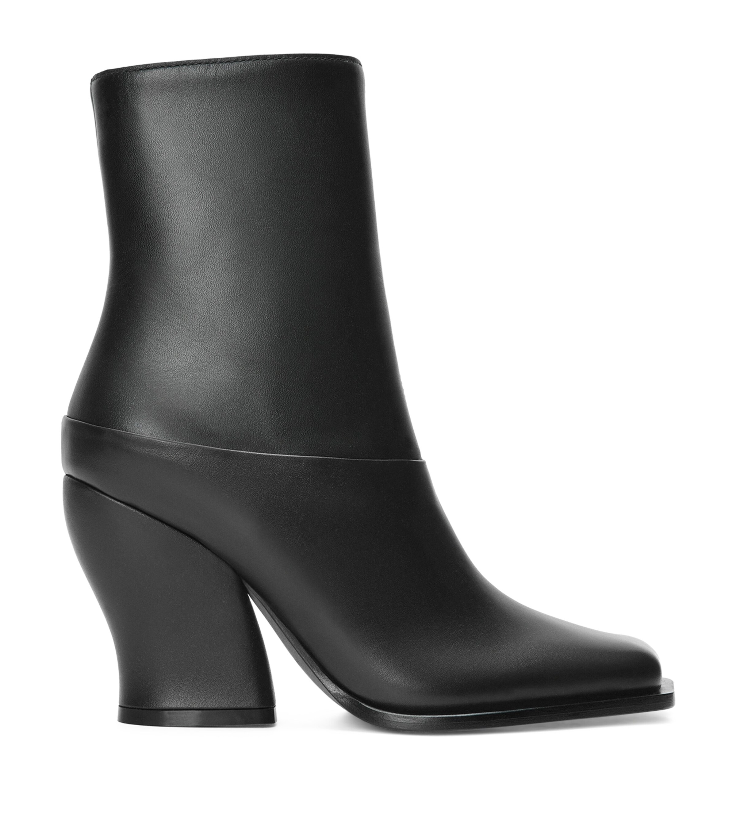Loewe Two-tone Leather Onda Ankle Boots In Black