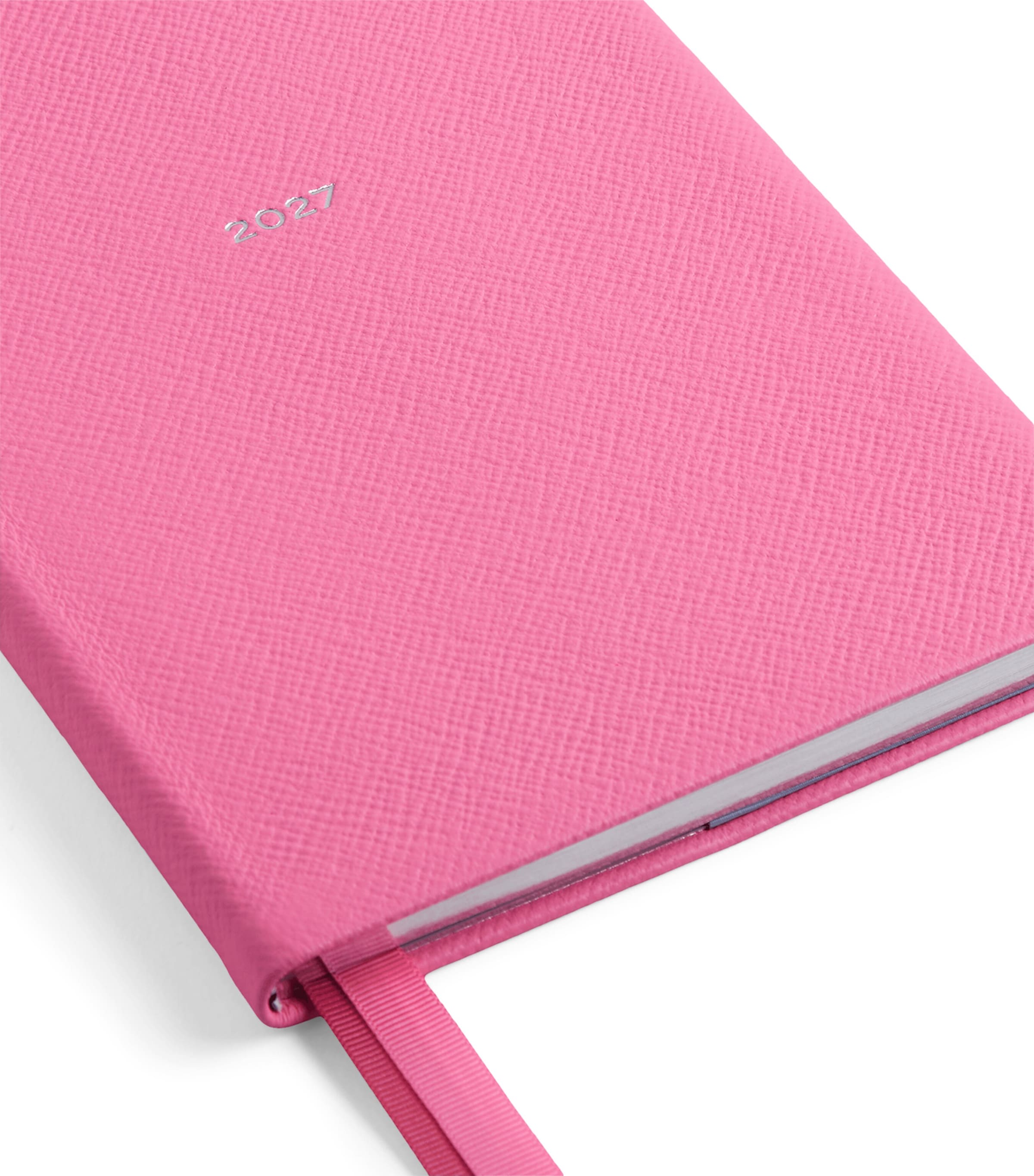 Smythson Leather Soho Weekly Diary 2027 Flamingo Image 5