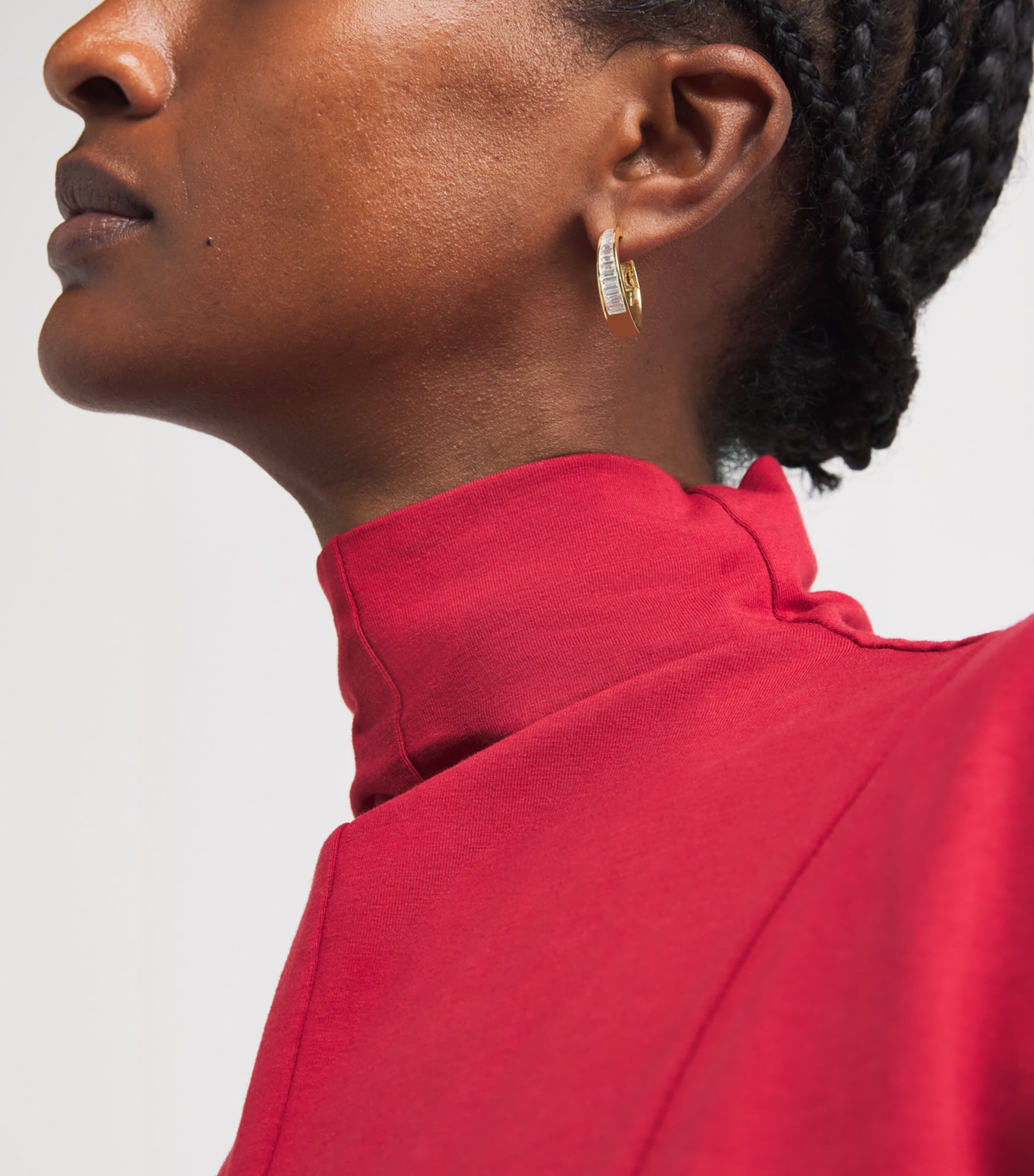 Yellow Gold and Diamond Meryl Hoop Earrings YELLOW GOLD Image 2