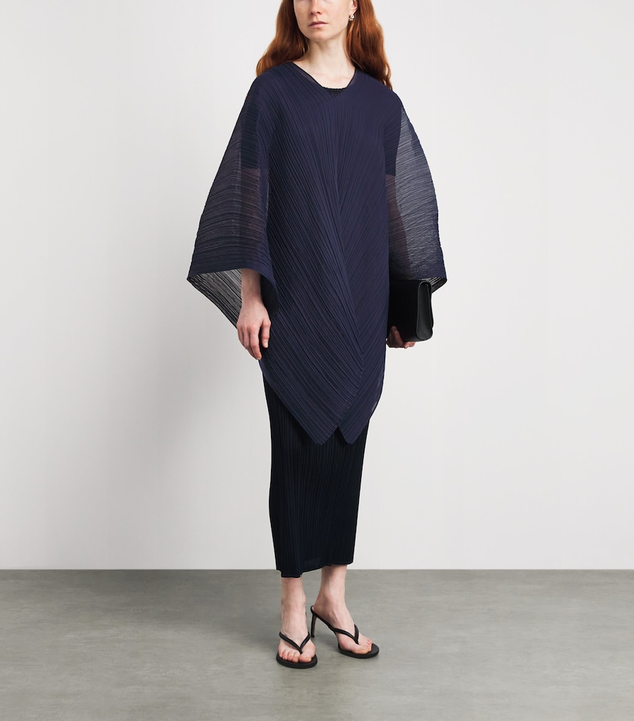 Pleats Please Issey Miyake Womens Madame-T May Stole Navy Image 2