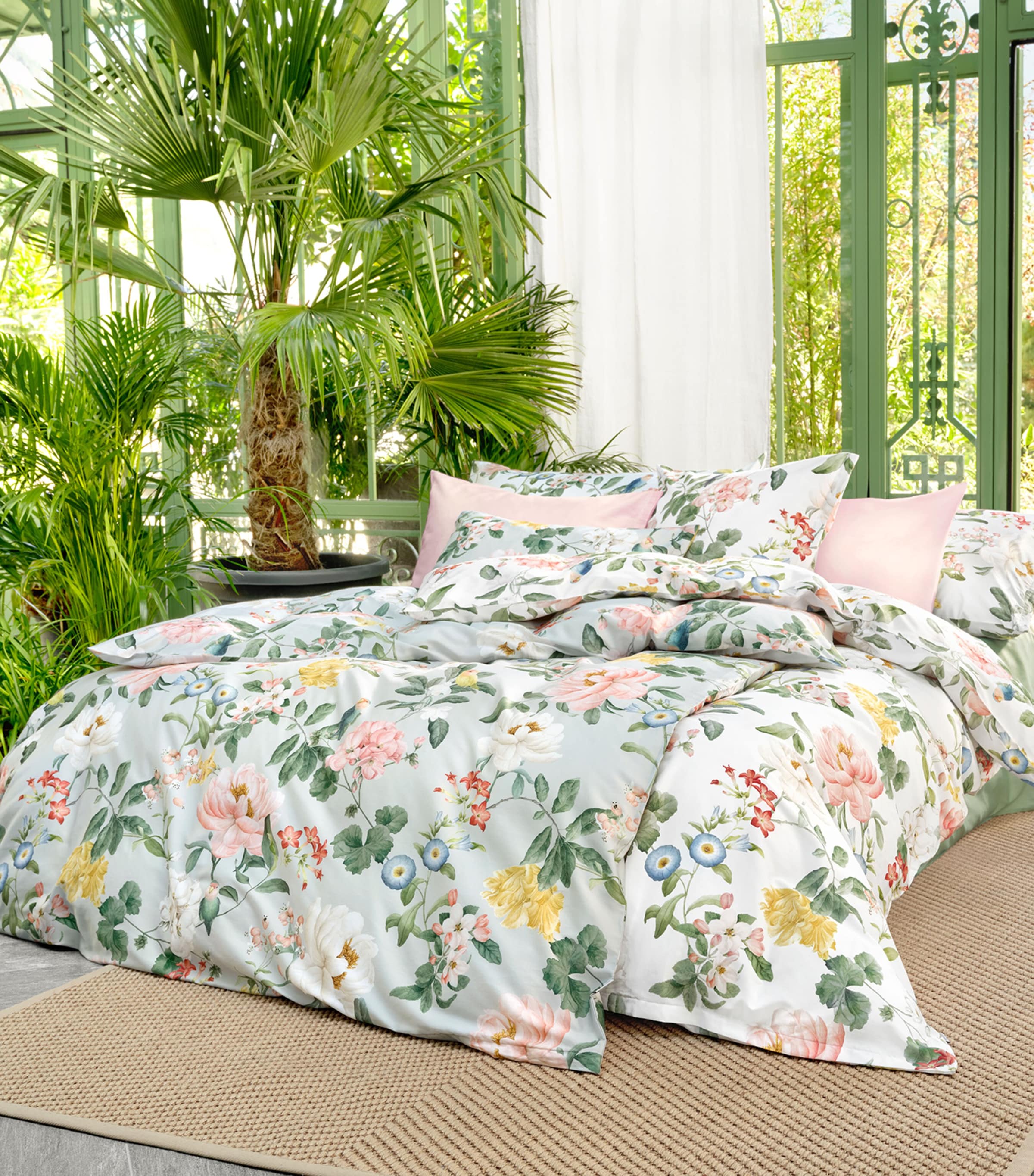 Shop Schlossberg Floral Artemis-noblesse King Duvet Cover In Green