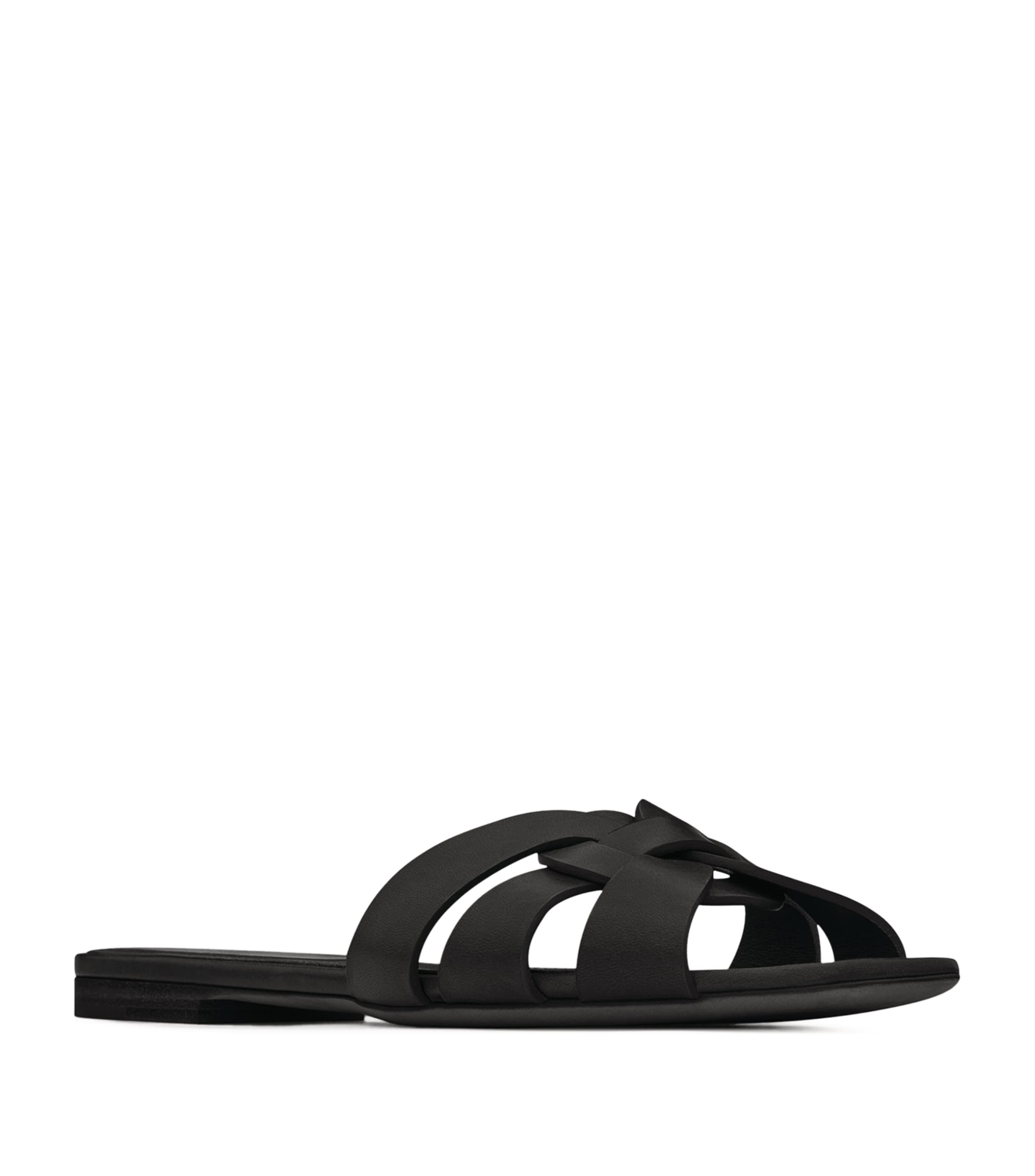 Saint Laurent Leather Tribute Sandals Image 2
