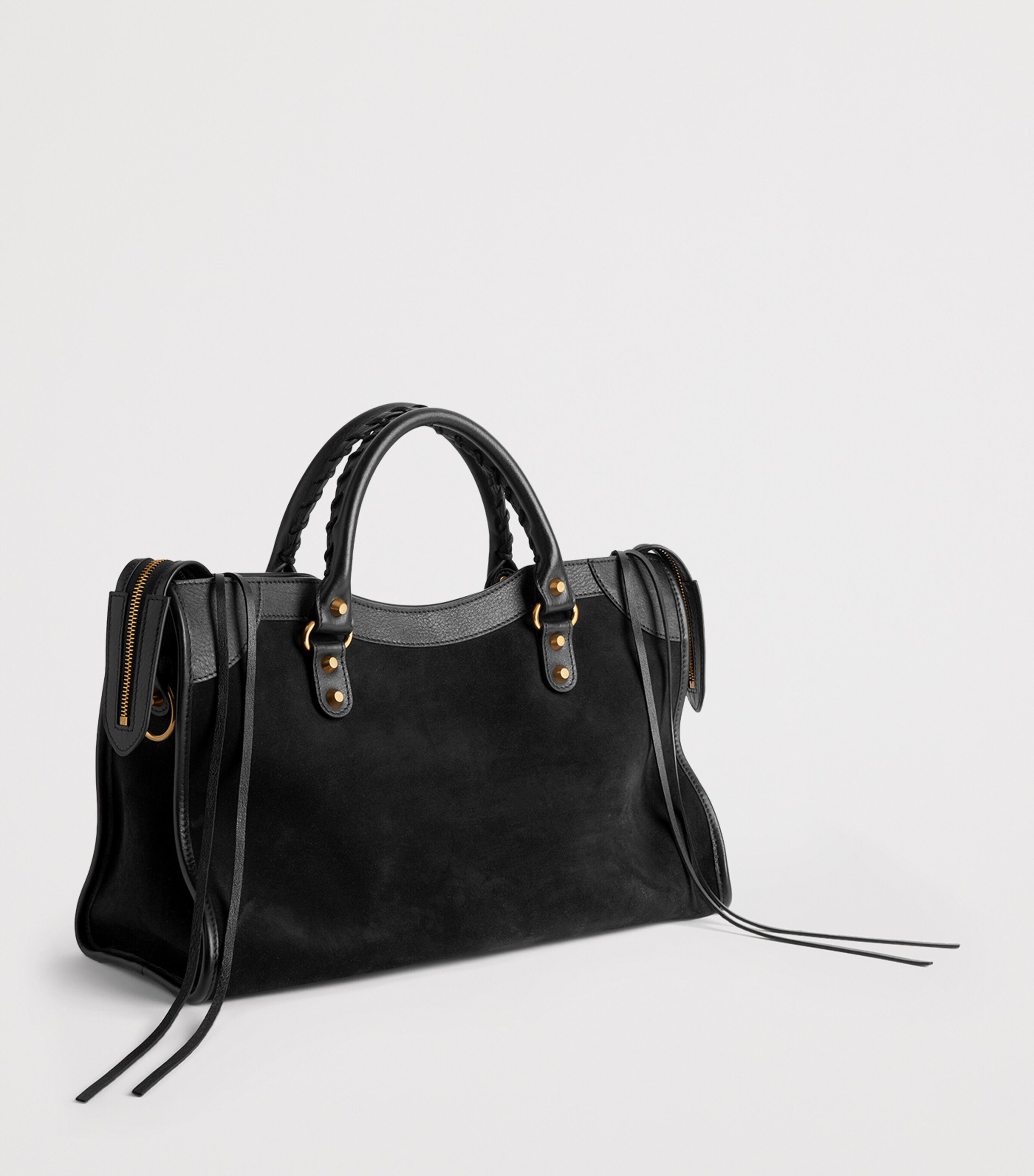 Balenciaga Medium Suede Le City Top-Handle Bag Image 6