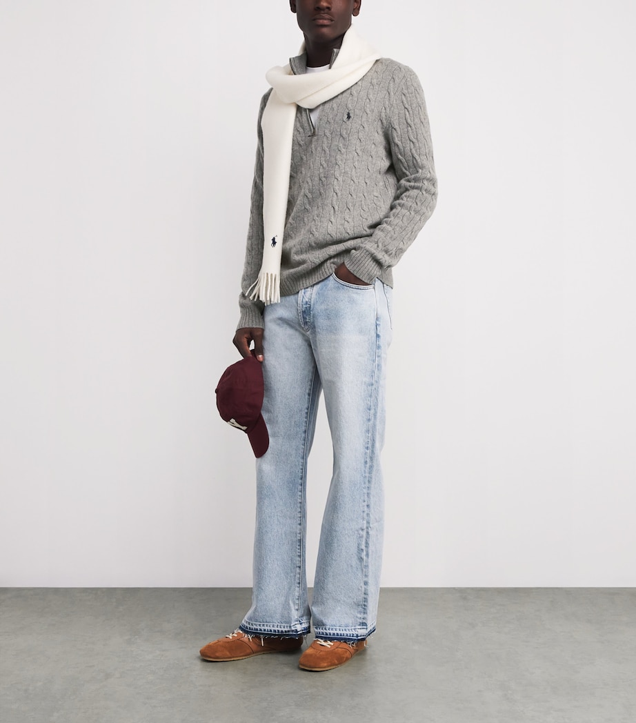 Wool-Cashmere Quarter-Zip Sweater GREY Image 2