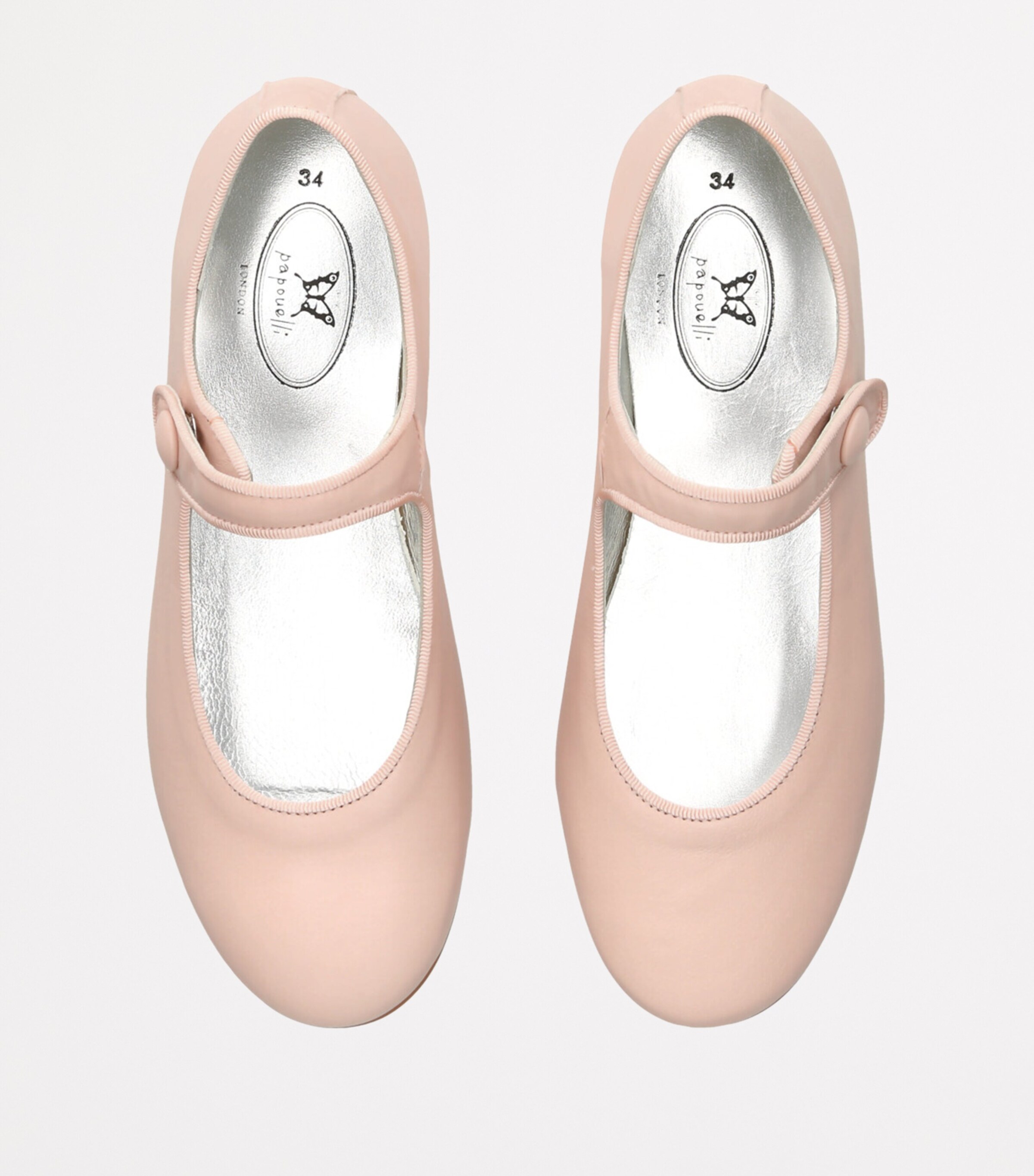 Leather Angelica Mary Janes PALE PINK Image 4