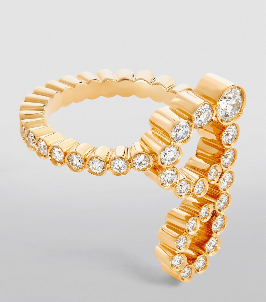 Yellow Gold and Diamond Ensemble 'G' Ring YELLOW GOLD Image 3